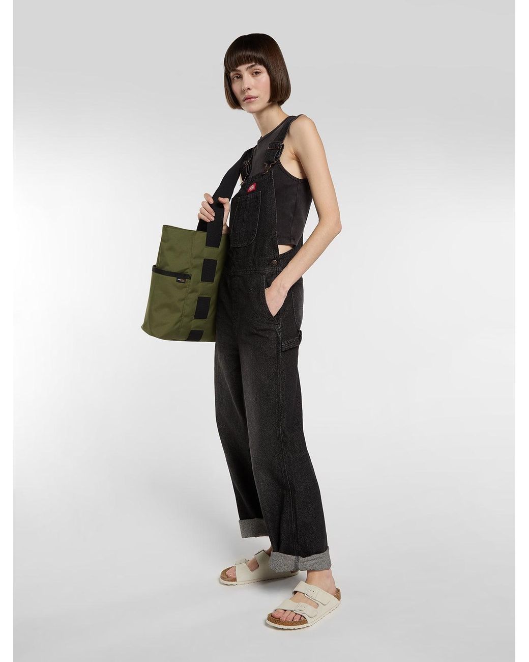 Dickies White Loose Denim Bib