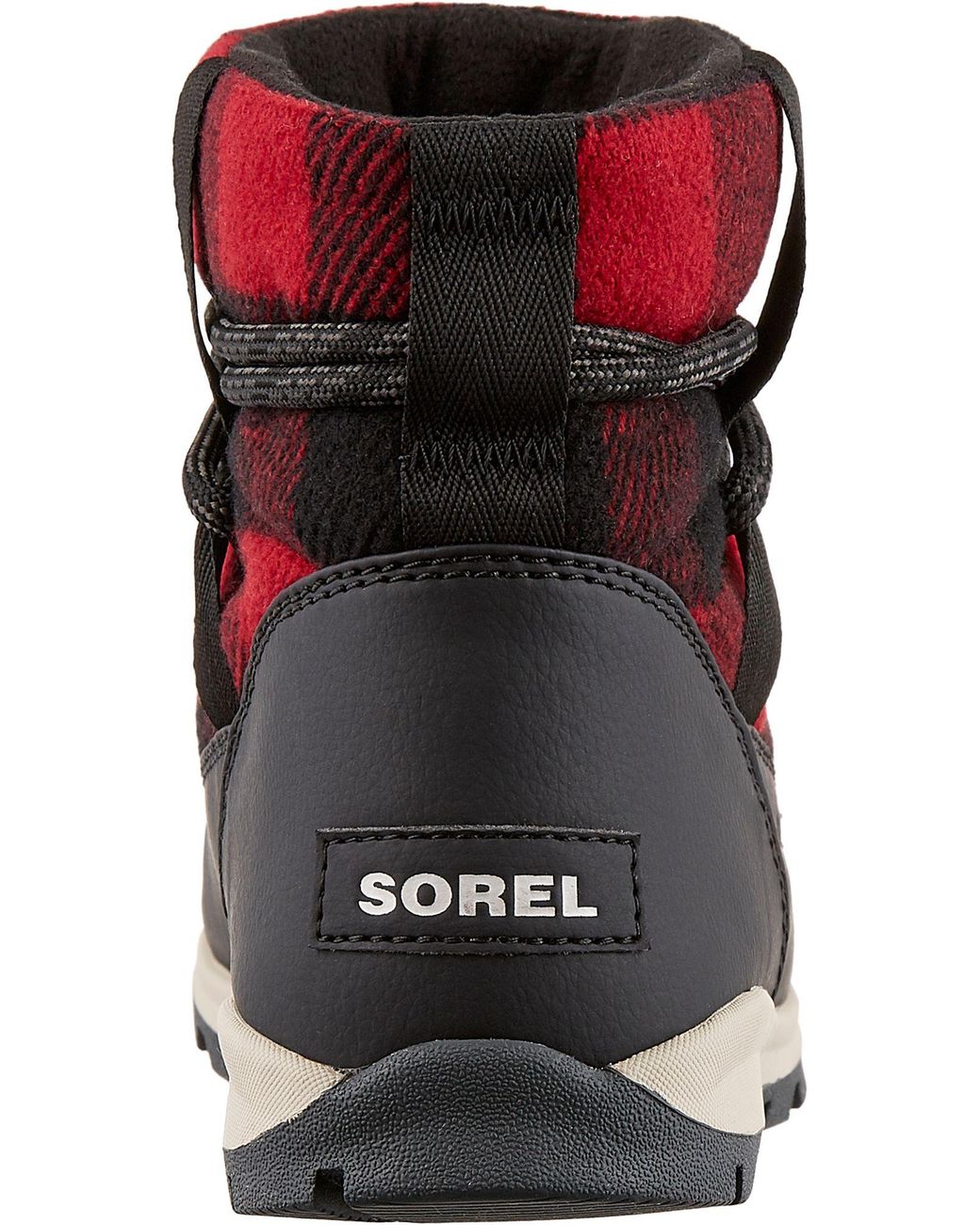 red plaid sorel boots