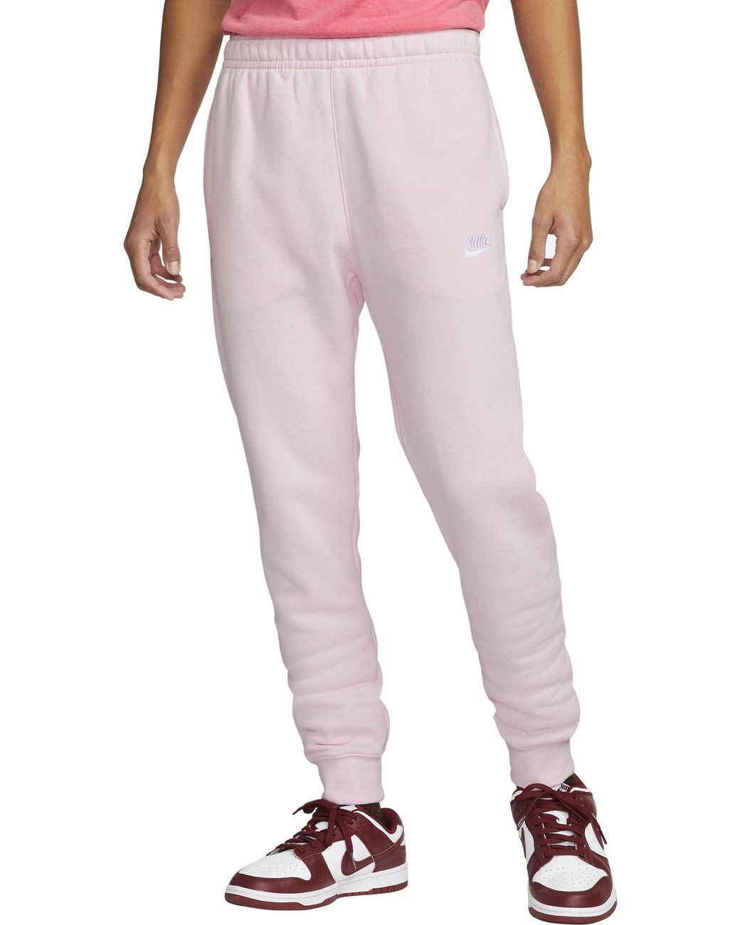 Nike Sportswear Club Fleece Jogger Pants in Pink for Men | Lyst