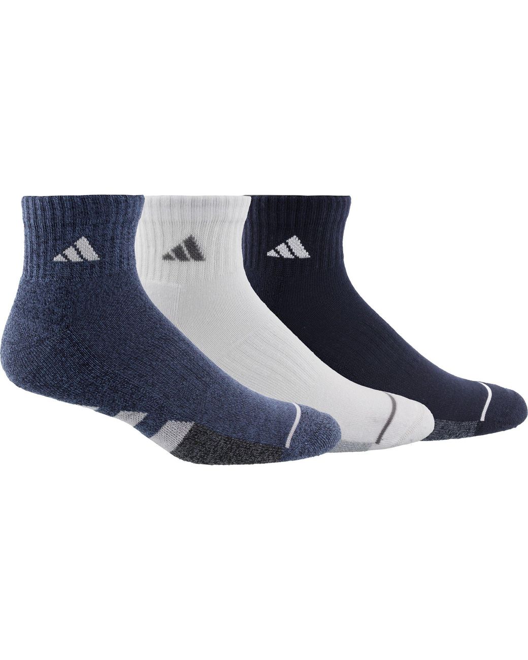 adidas Cushioned Ii Color Quarter Socks - 3 Pack in Blue for Men - Lyst