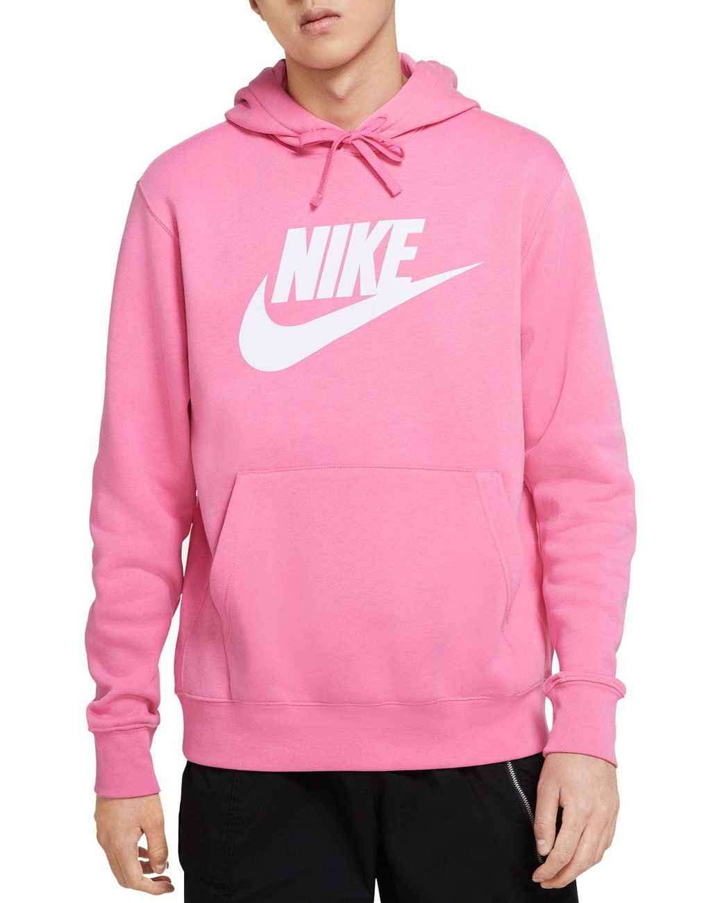 Nike Futura Club Fleece Hoodie in Pink for Men - Lyst