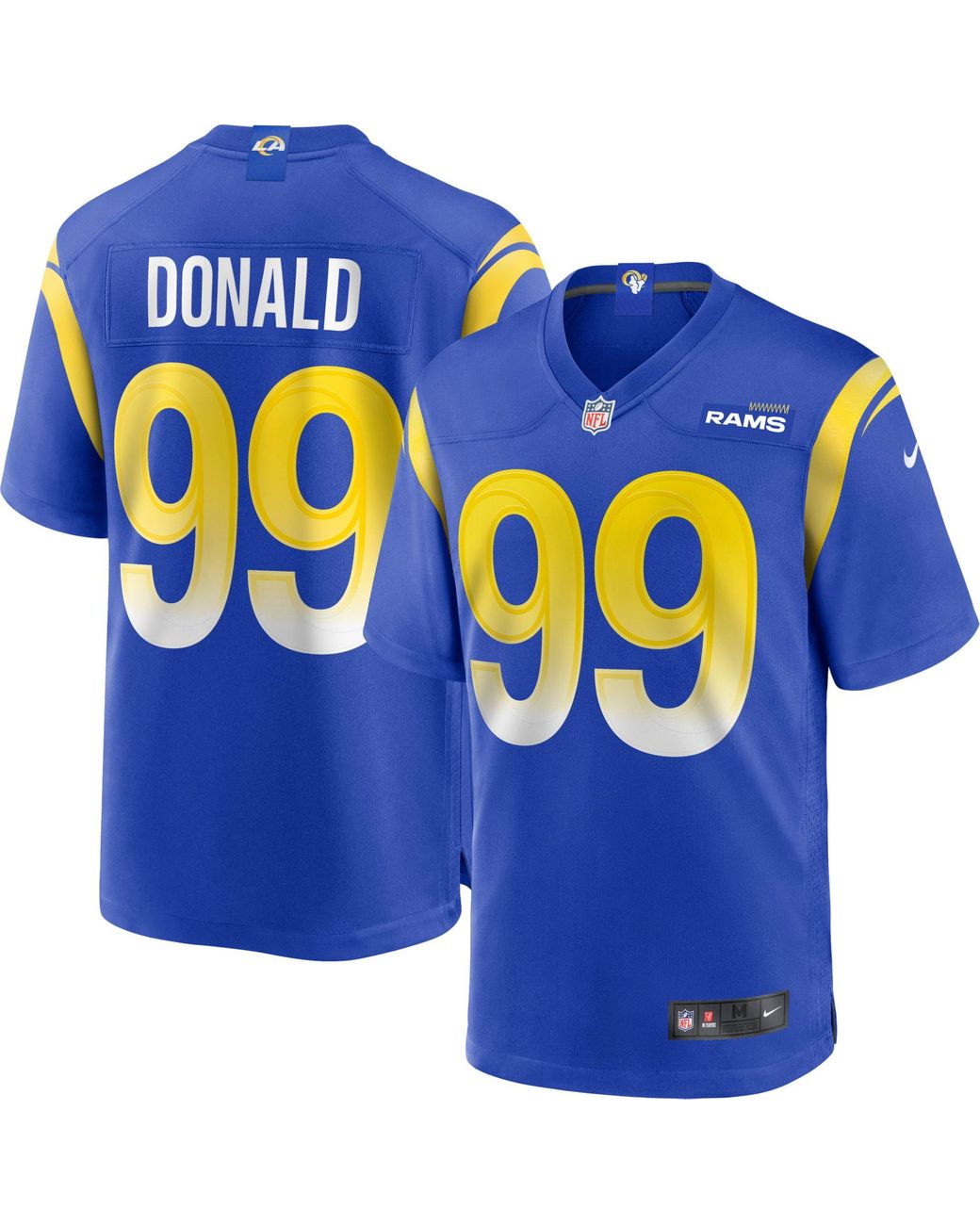 Nike Satin Los Angeles Rams Aaron Donald 99 Home Game Jersey in Blue