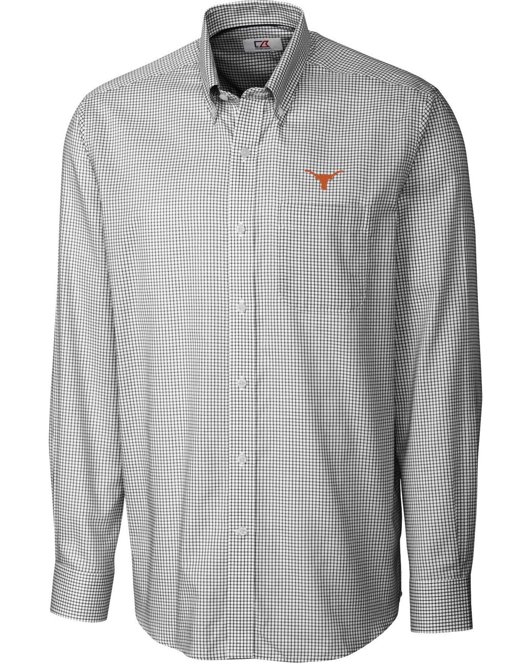 Cutter & Buck Texas Longhorns Epic Long Sleeve Buttondown Black Shirt