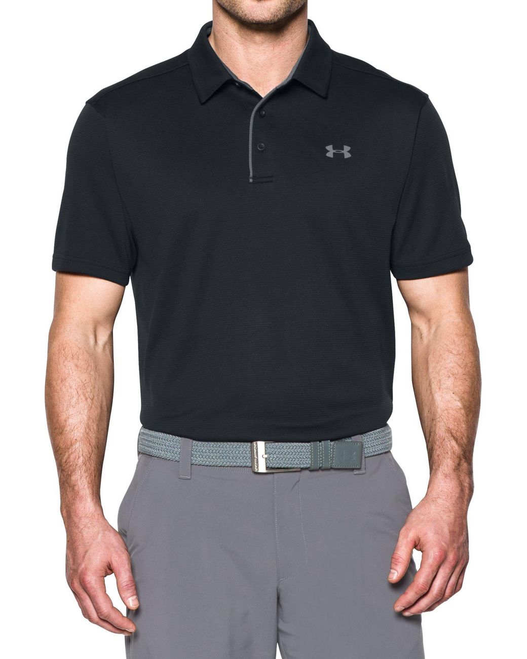 Under Armour Synthetic Tech Golf Polo in Black for Men - Lyst