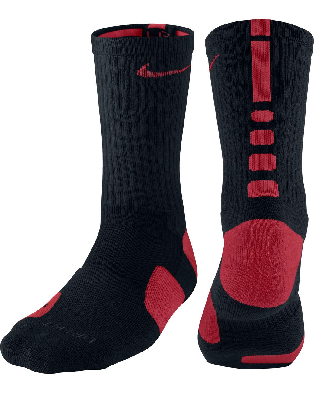 Nike Synthetic Dri-fit Elite 1.0 Crew Basketball Socks in Black/Red (Black)  for Men | Lyst
