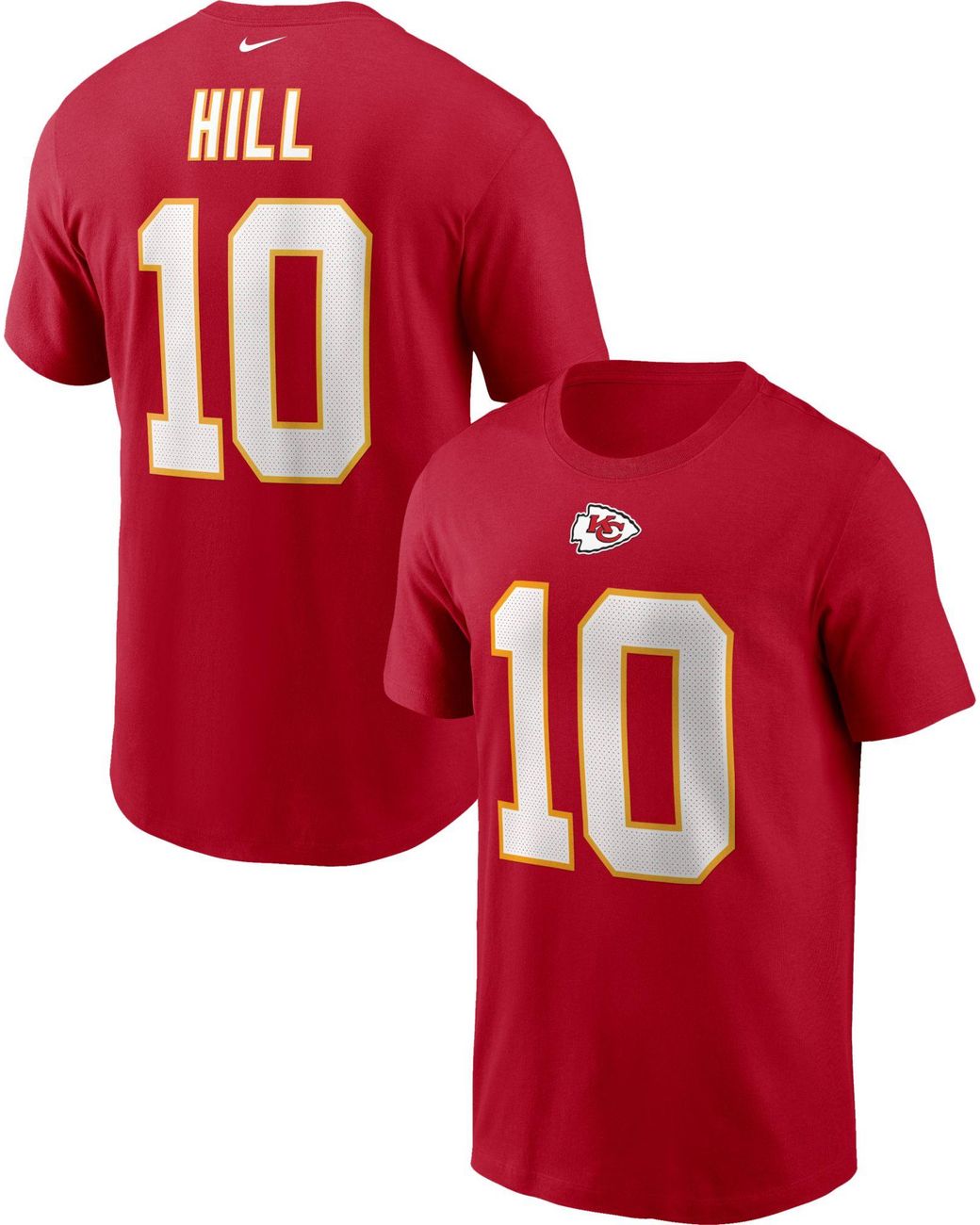 Nike Kansas City Chiefs Tyreek Hill #10 University Red T-shirt for Men ...