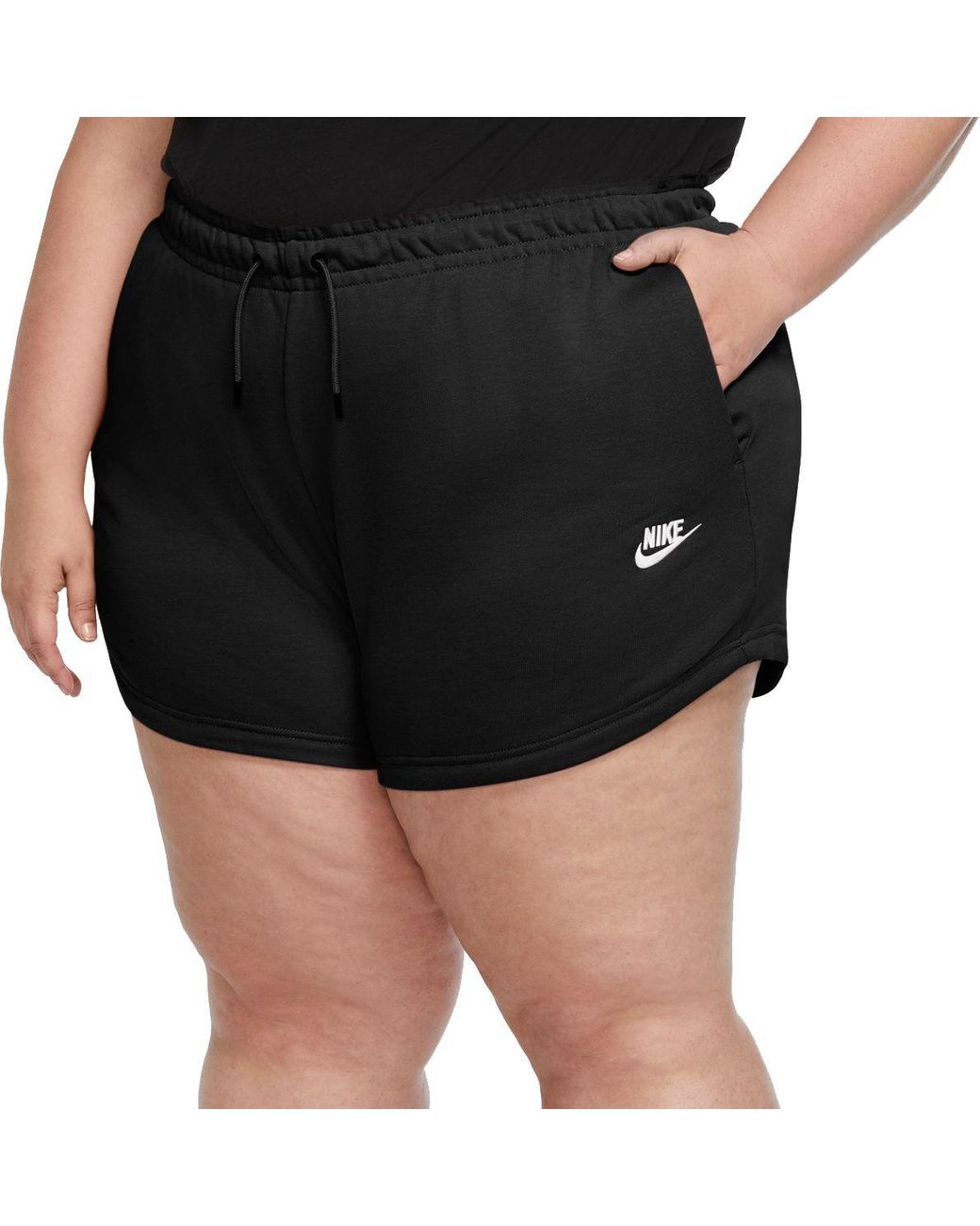 nike black essential shorts