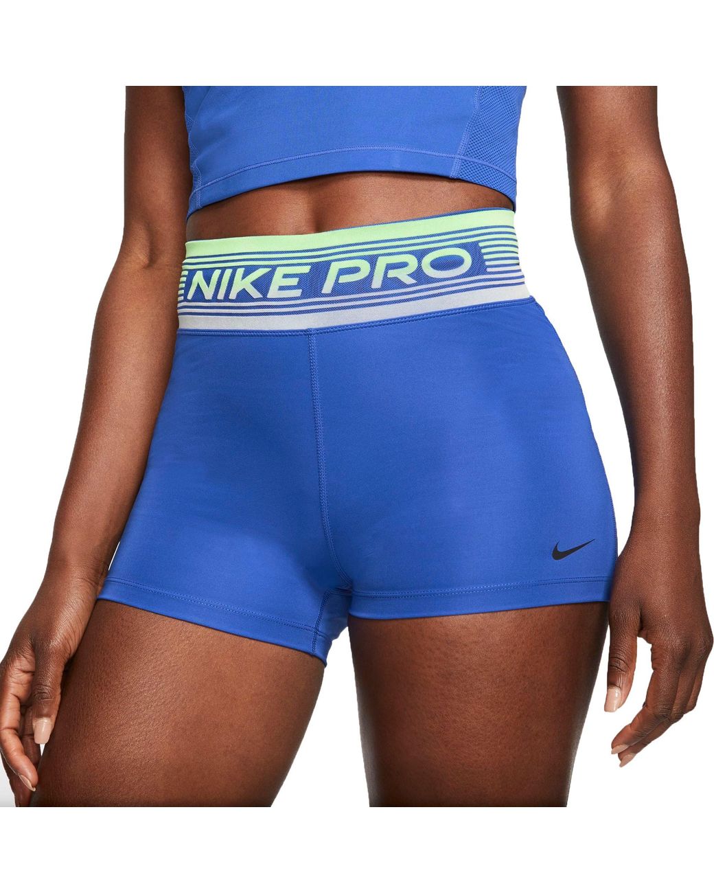 Nike Pro Dri-fit Support Shorts in Blue - Lyst