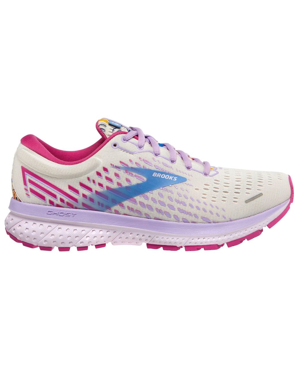 Brooks Empower Her Collection Ghost 13 Running Shoes in White/Pink ...