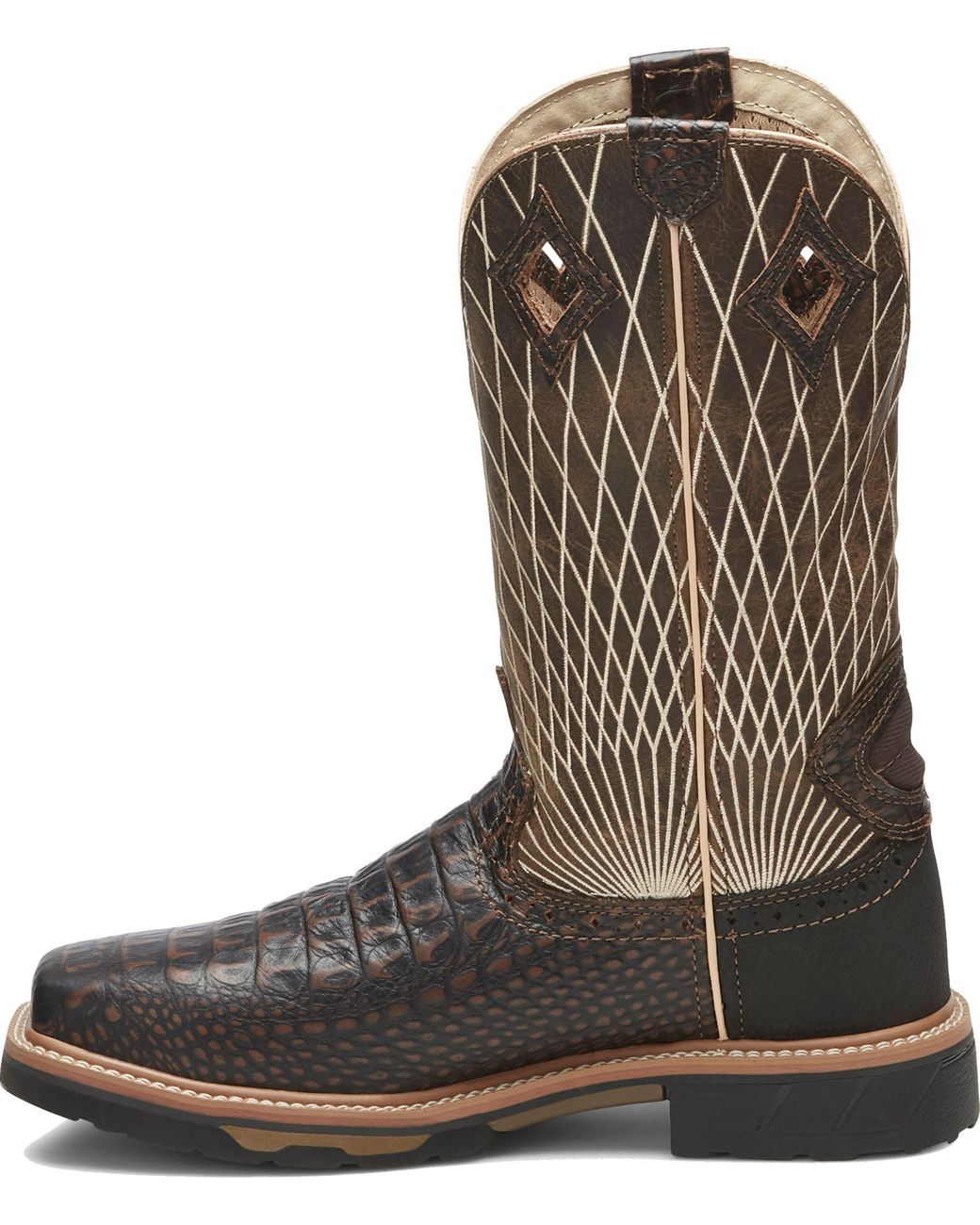 justin derrickman work boots