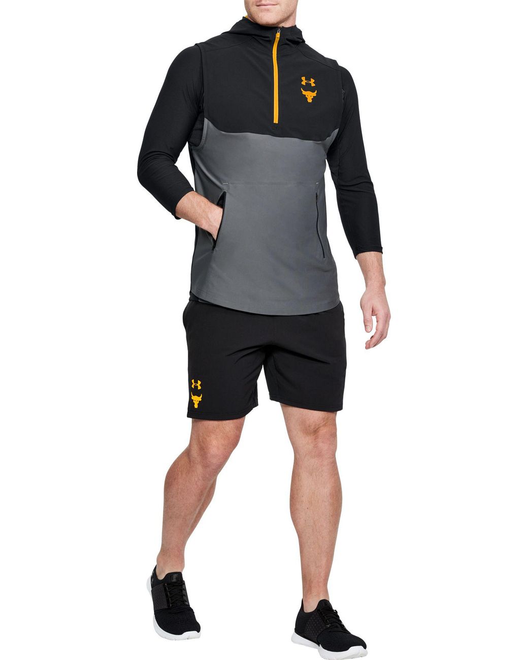 Under Armour Synthetic Project Rock Vanish Sleeveless Hoodie in Black for  Men | Lyst