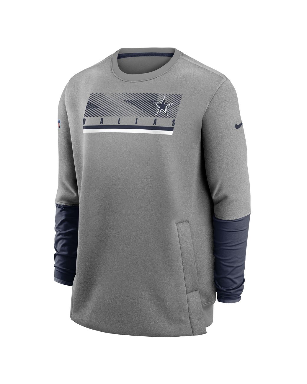 Nike Dallas Cowboys Sideline Coaches Crewneck Sweatshirt in Gray for ...