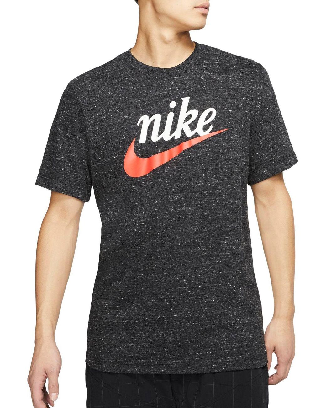 Nike Cotton Sportswear Heritage T-shirt in Black for Men - Lyst