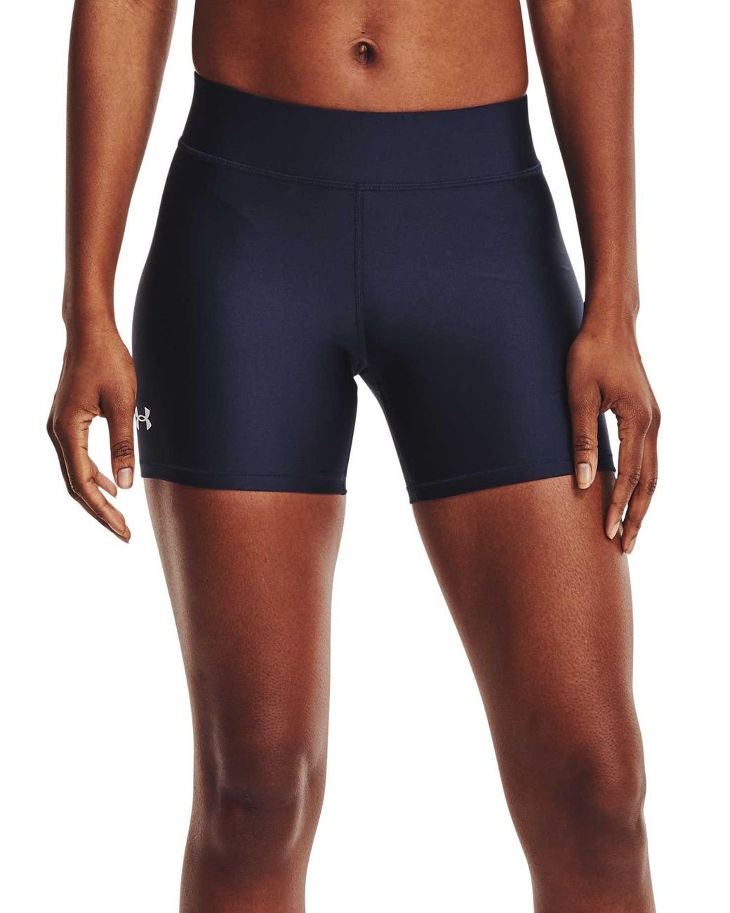 Under Armour Mid Rise 5" Middy Shorts in Midnight Navy/White (Blue) Lyst