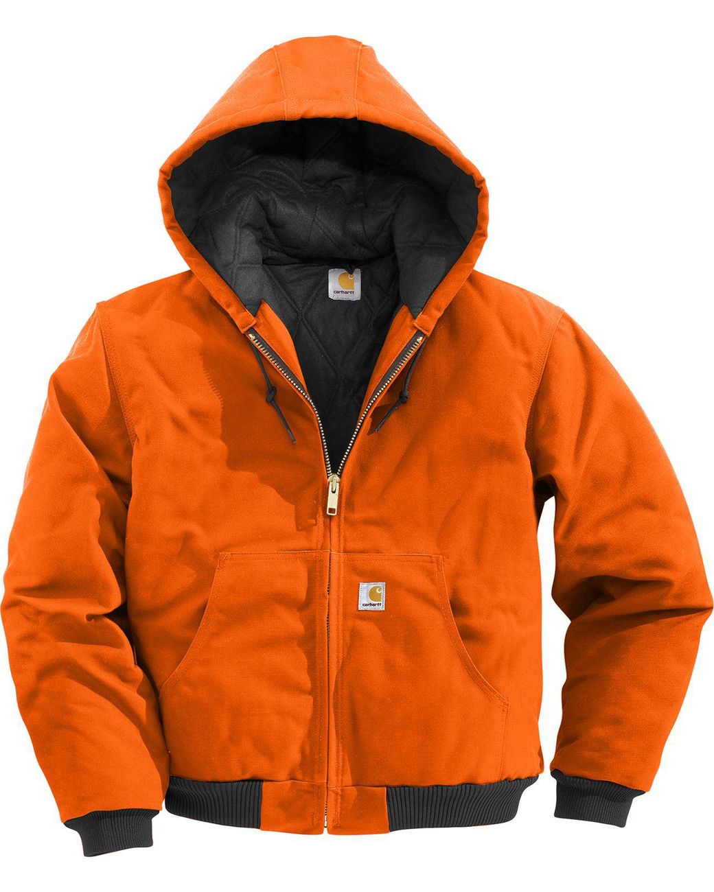 Carhartt Flannel Duck Active Jacket in Orange for Men | Lyst