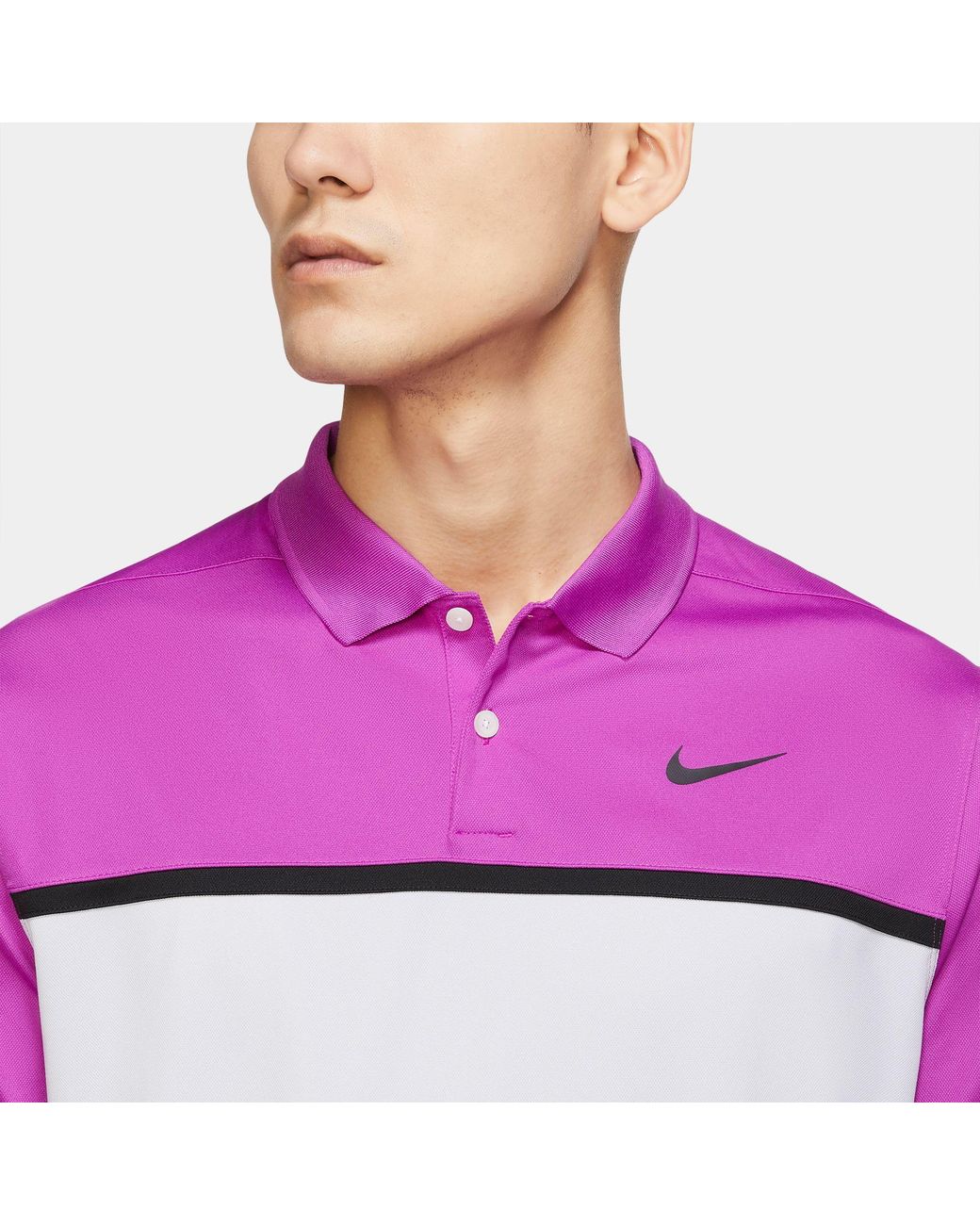 purple nike polo golf