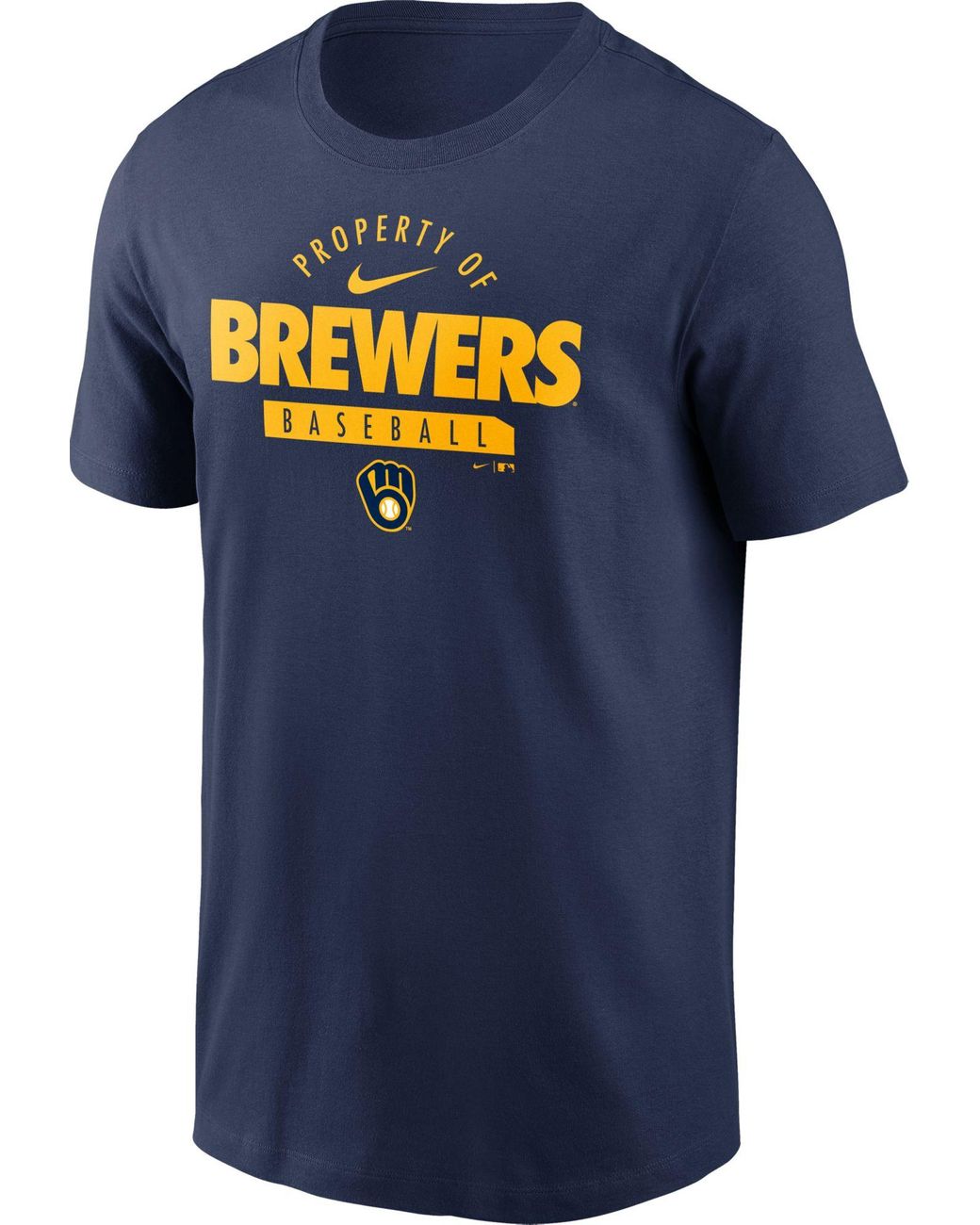 Nike Milwaukee Brewers Navy 'property Of' T-shirt in Blue for Men - Lyst