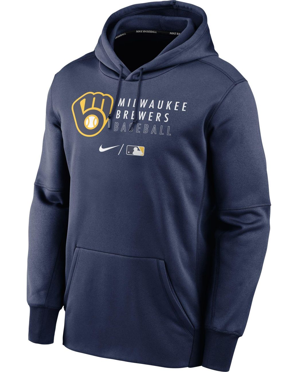 Nike Milwaukee Brewers Ac Therma-fit Navy Hoodie in Blue for Men - Lyst