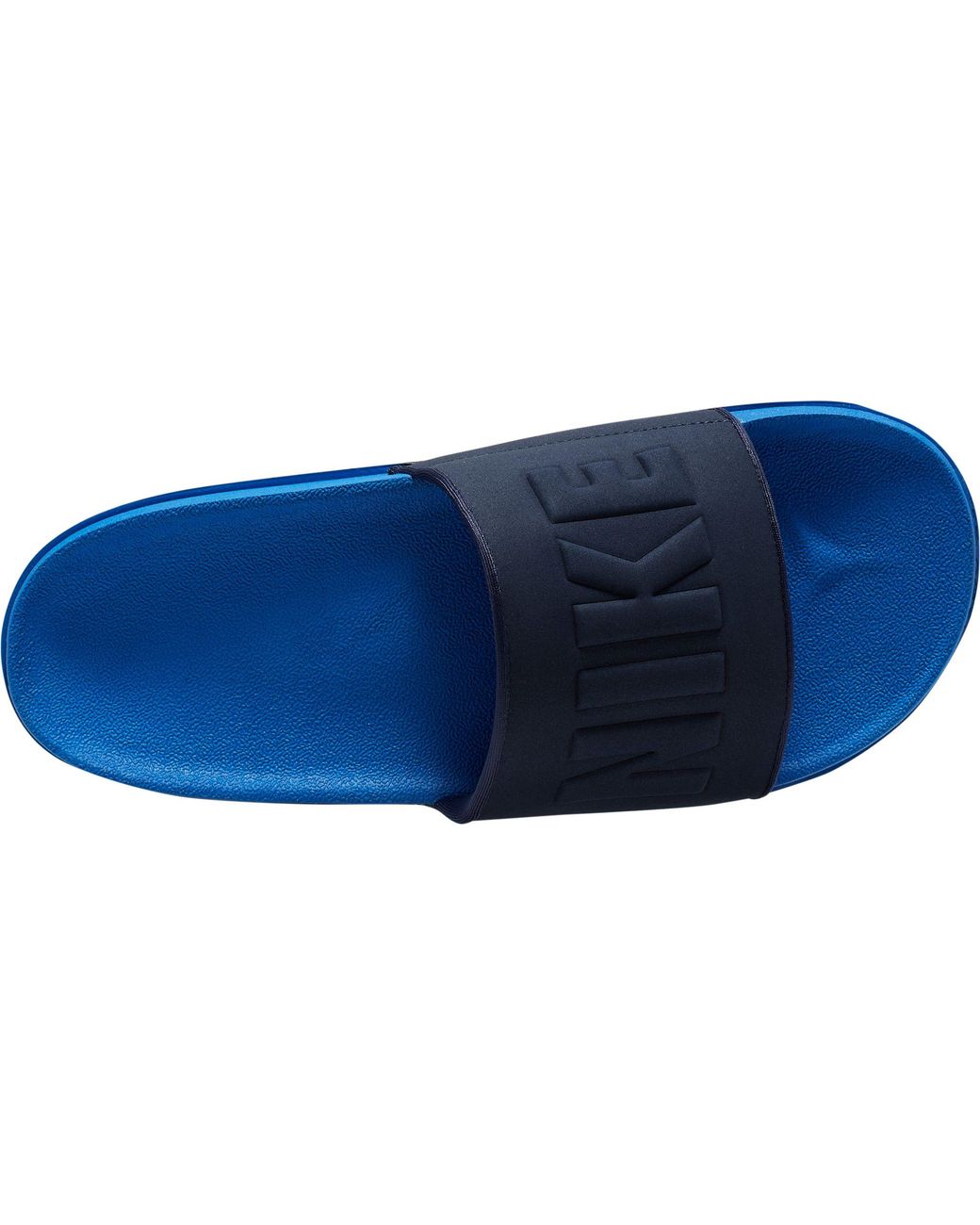 blue nike slides men's