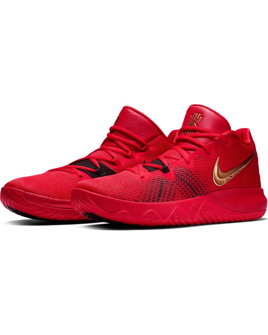 Nike Rubber Kyrie Flytrap Basketball Shoes in Red/Gold (Red) for Men | Lyst