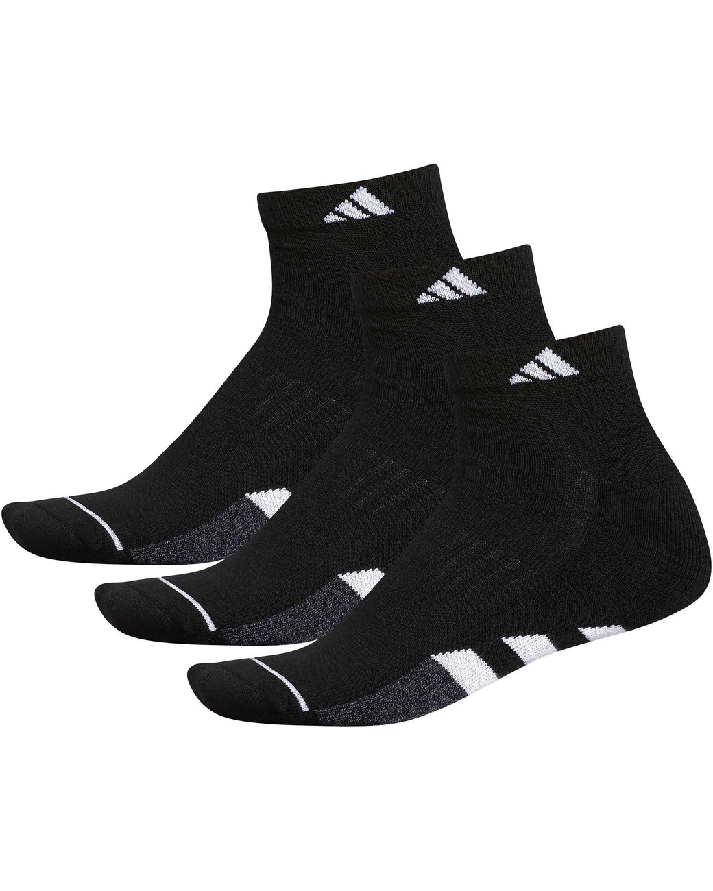 adidas Cushioned Ii Quarter Socks 3 Pack in Black for Men Lyst