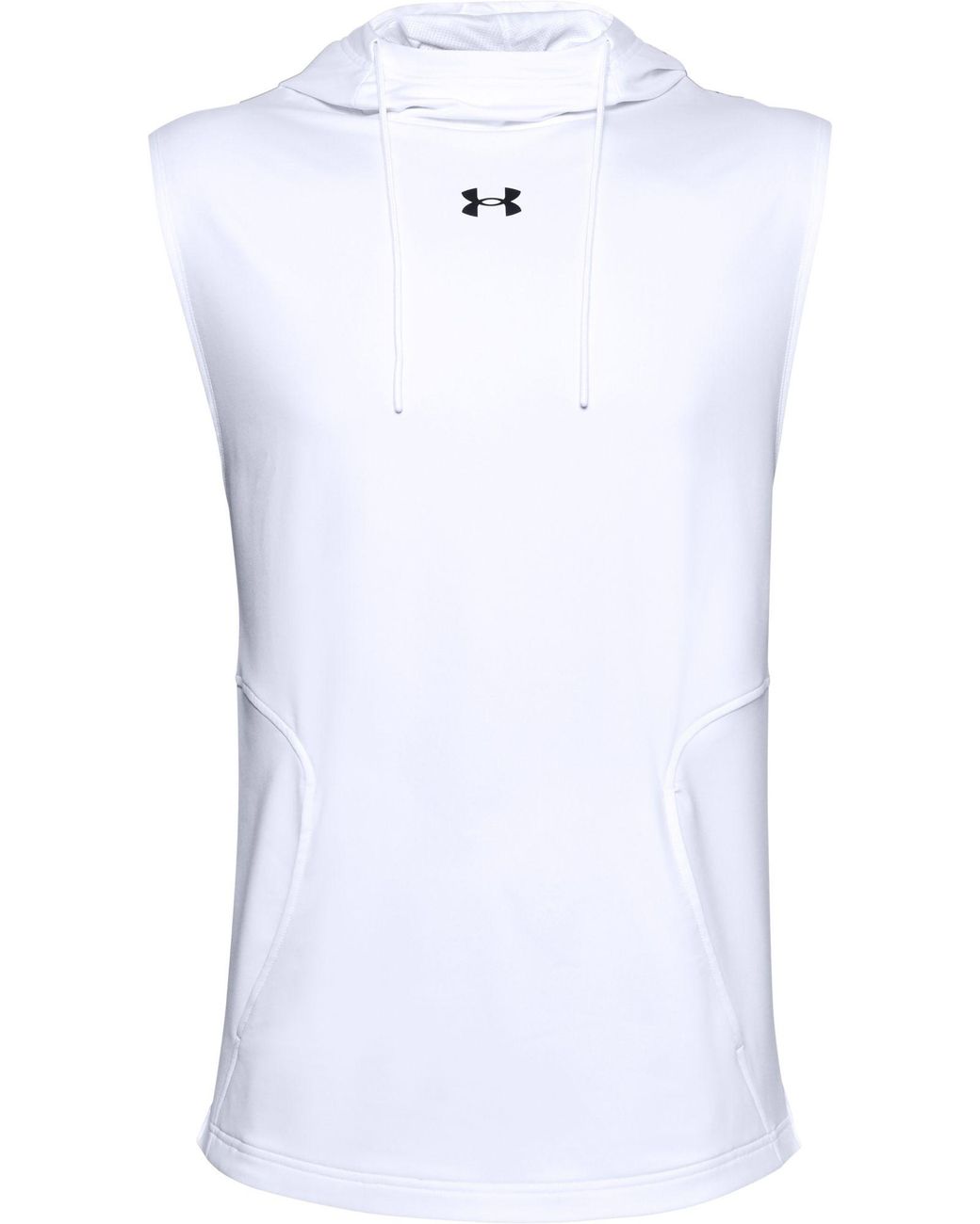 Under Armour Performance Sleeveless Hoodie in White for Men Lyst
