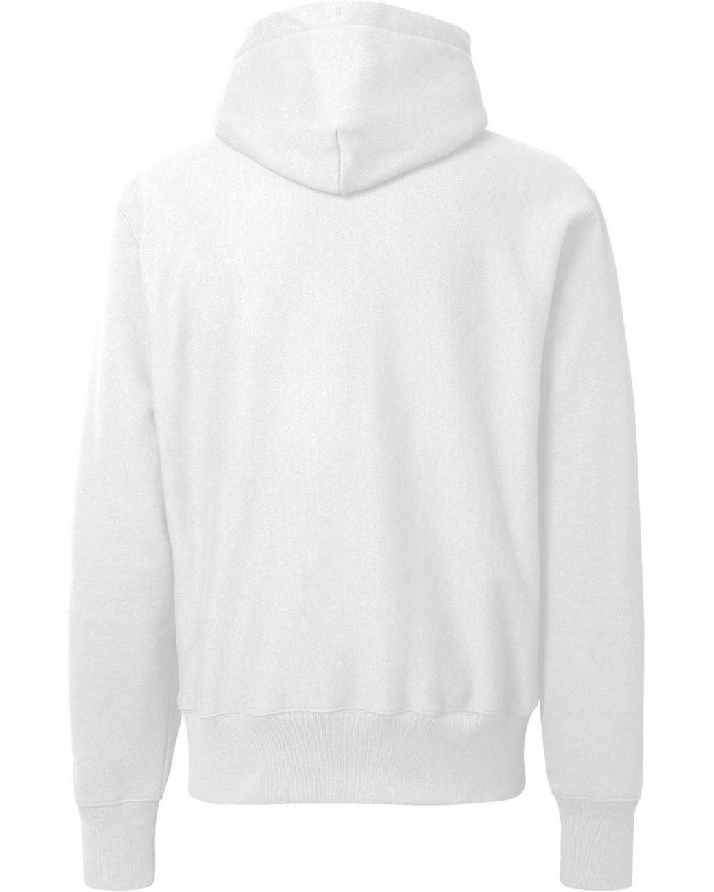 champion rev weave hoodie white