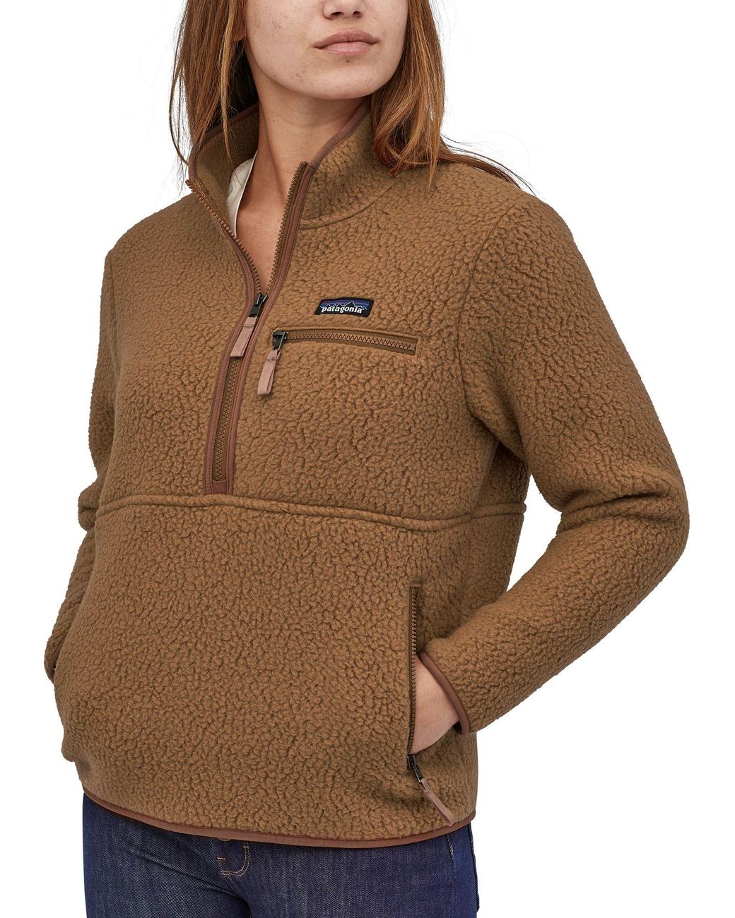 Patagonia Synthetic Retro Pile Marsupial Pullover in Brown - Lyst