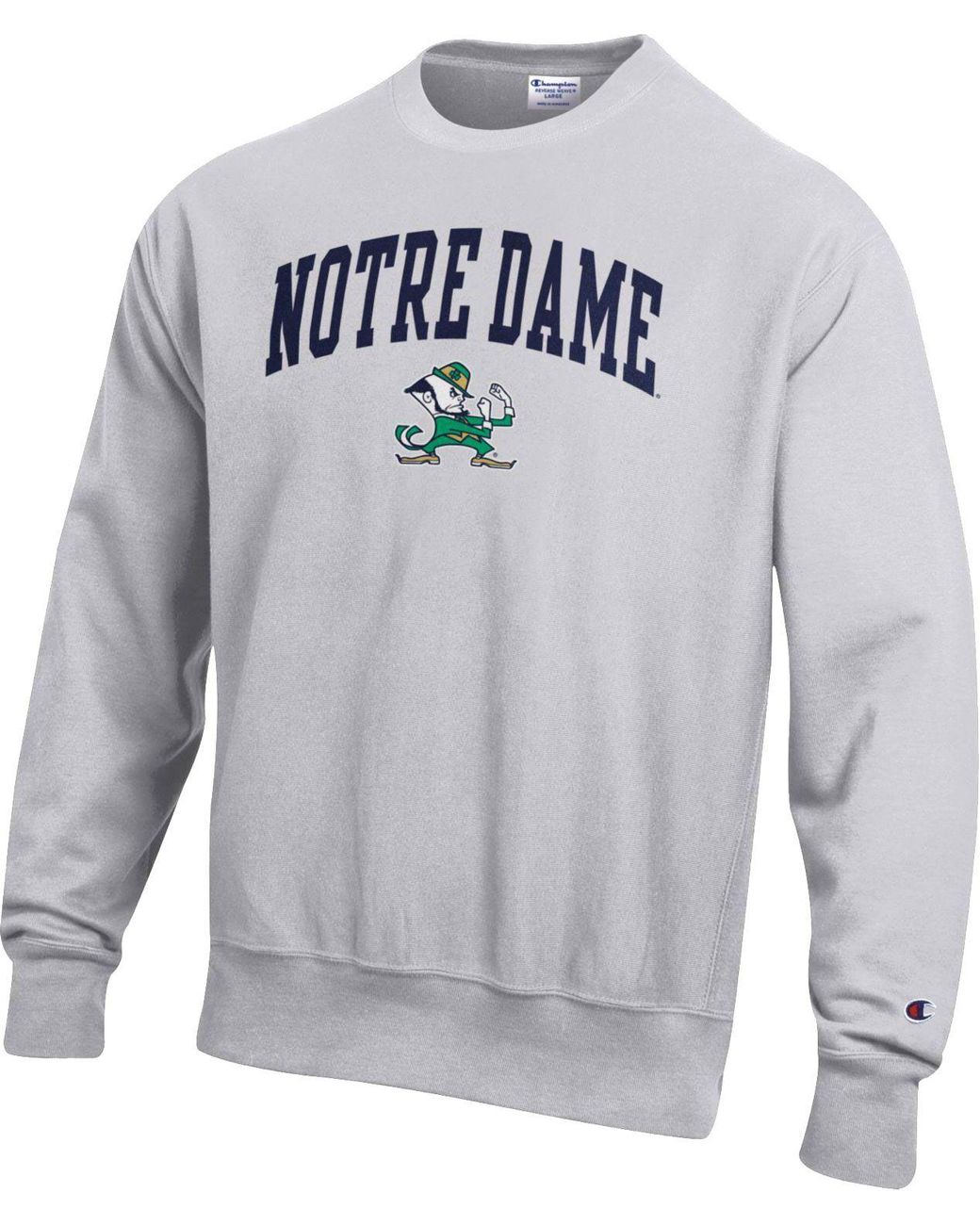 notre dame champion reverse weave sweatshirt