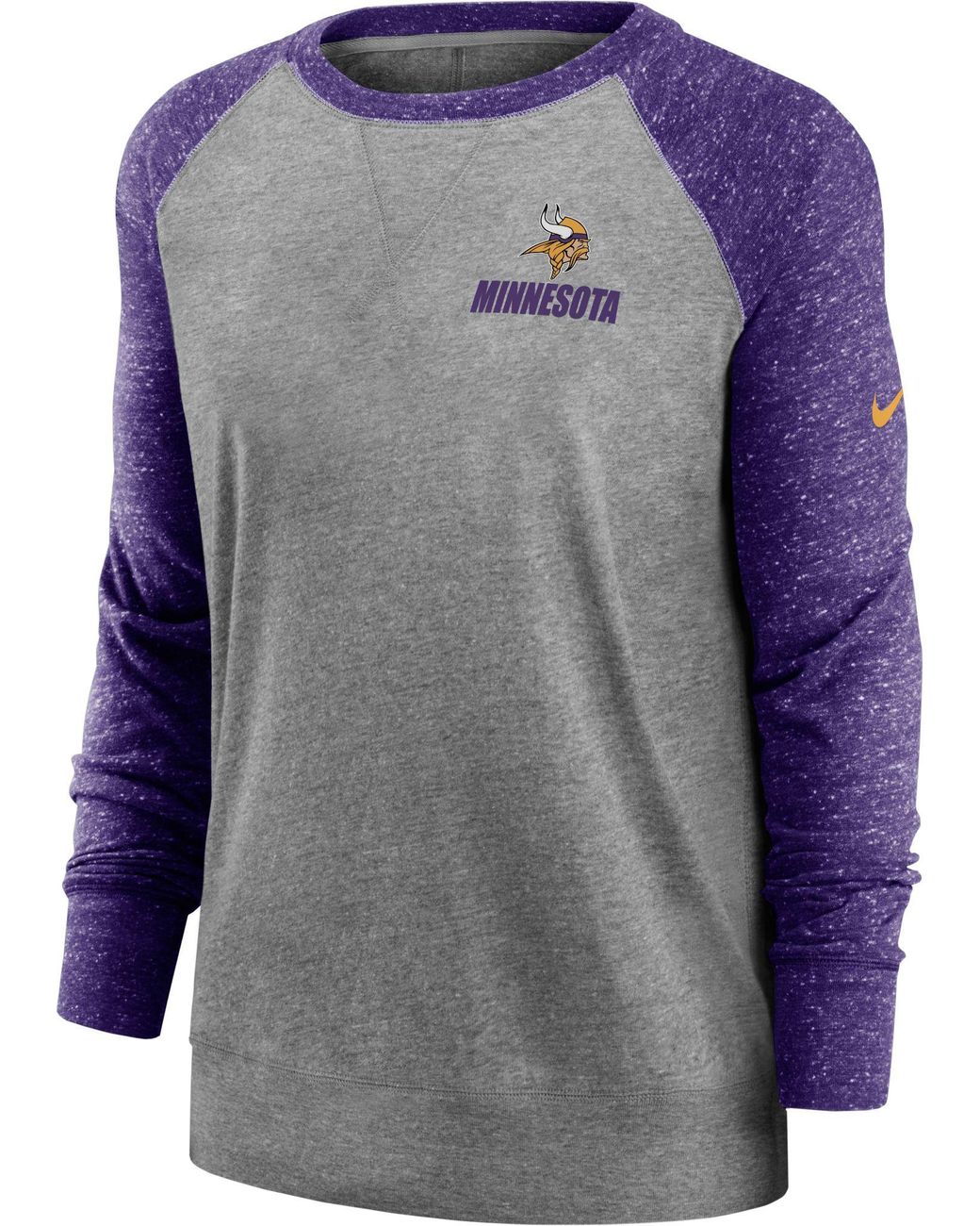 Nike Minnesota Vikings Gym Vintage Grey Sweatshirt in Gray - Lyst