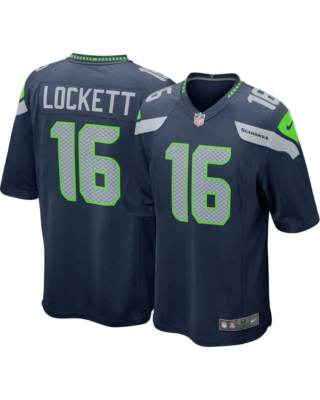 Nike Satin Home Game Jersey Seattle Seahawks Tyler Lockett 16 in Blue