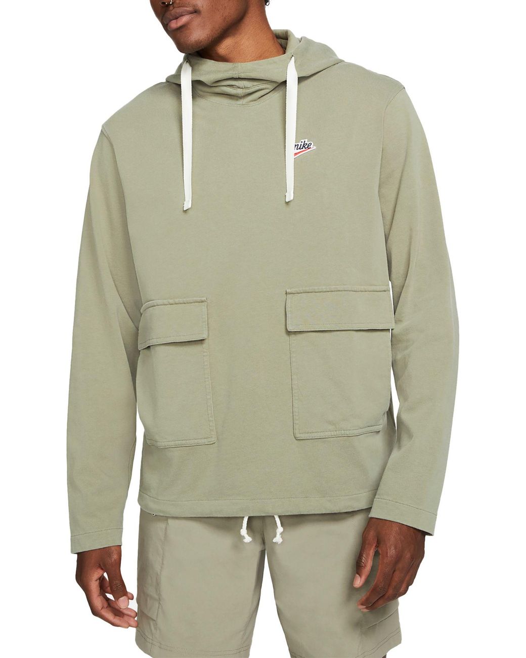 Nike Sportswear Heritage Essentials Knit Pullover Hoodie in Light Army (Green) for Men - Lyst