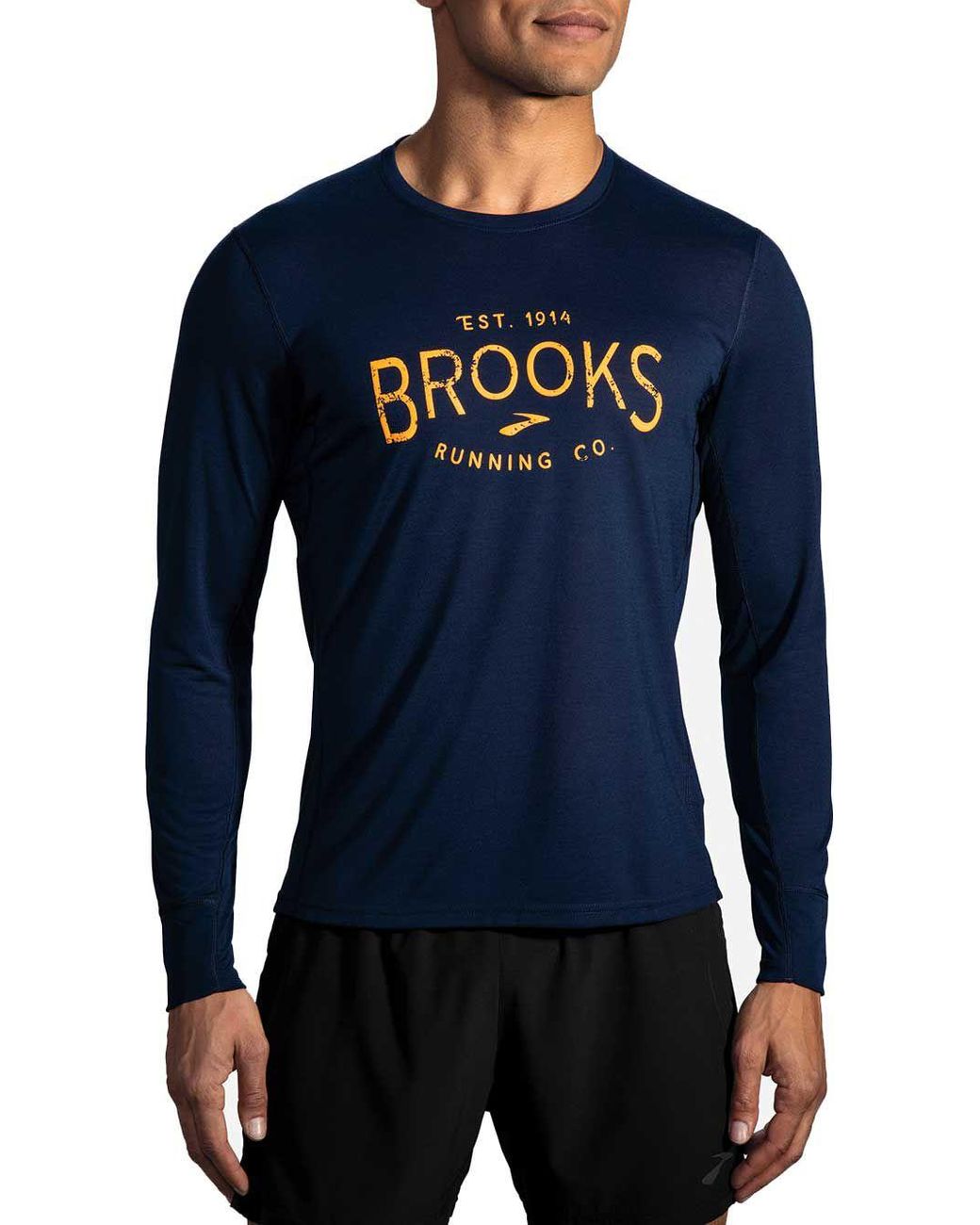 Brooks Distance Graphic Long Sleeve Tshirt in Blue for Men Lyst