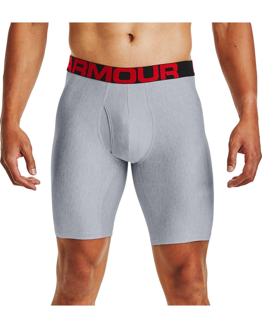 Under Armour Tech Mesh 9'' Boxerjock Boxer Briefs 2 Pack in Gray for