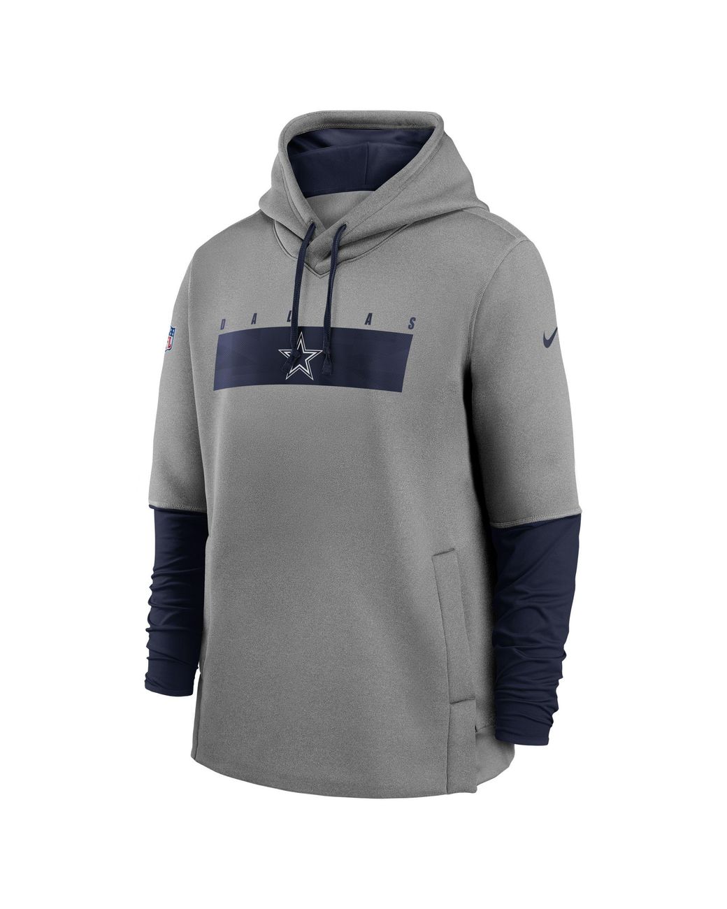 Nike Dallas Cowboys Sideline Therma Hooded Sweatshirt in Gray for Men - Lyst