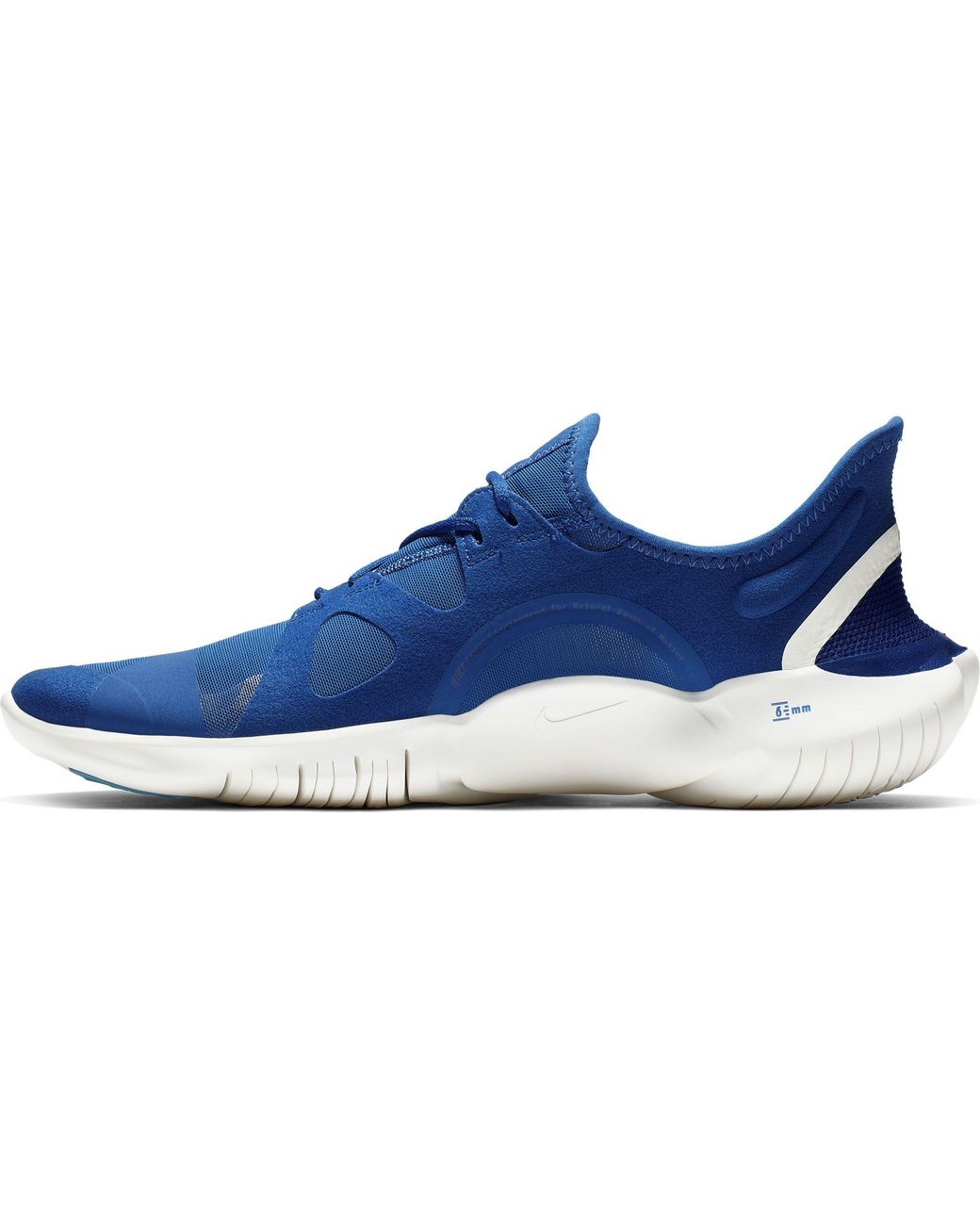 Nike Lace Men's Free Rn 5.0 Running Shoe in Blue/White (Blue) for Men | Lyst