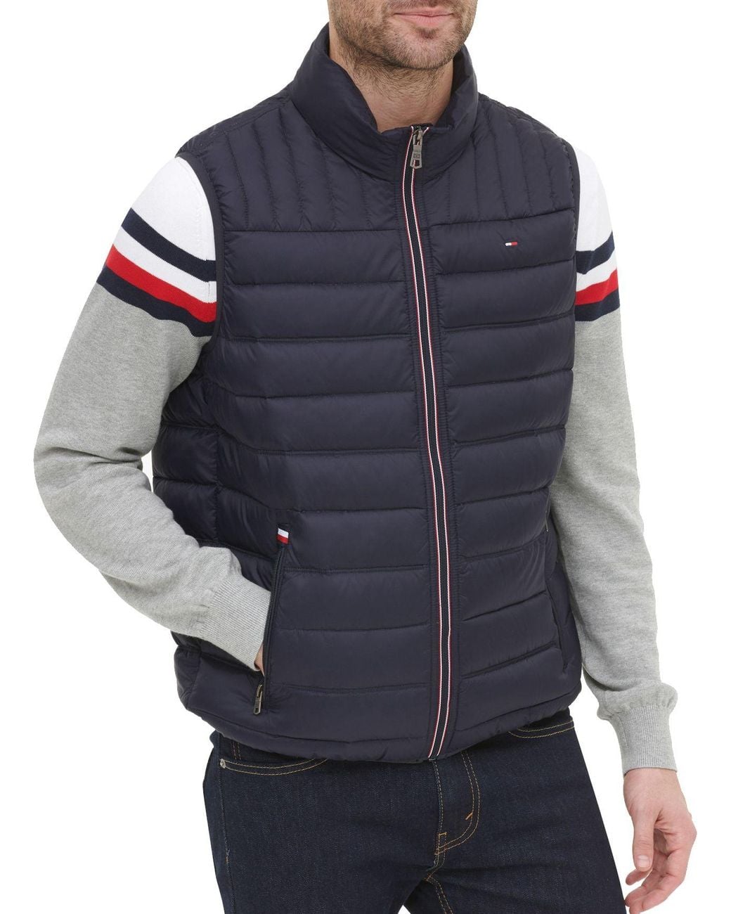 Tommy Hilfiger Quilted Puffer Vest in Midnight (Blue) for Men Lyst