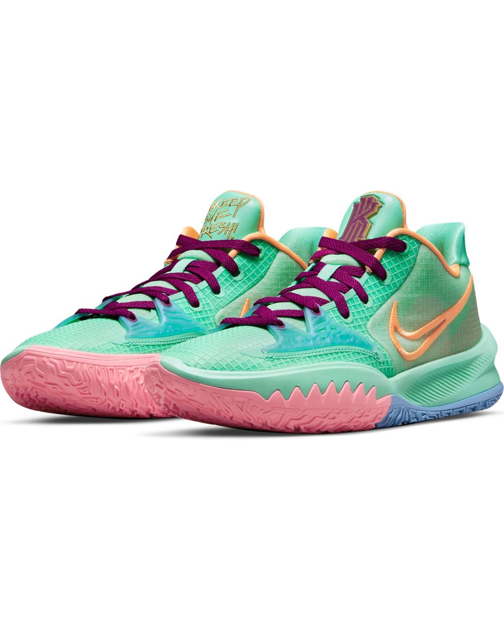 Nike Rubber Kyrie Low 4 Basketball Shoes in Green/Orange (Green) | Lyst