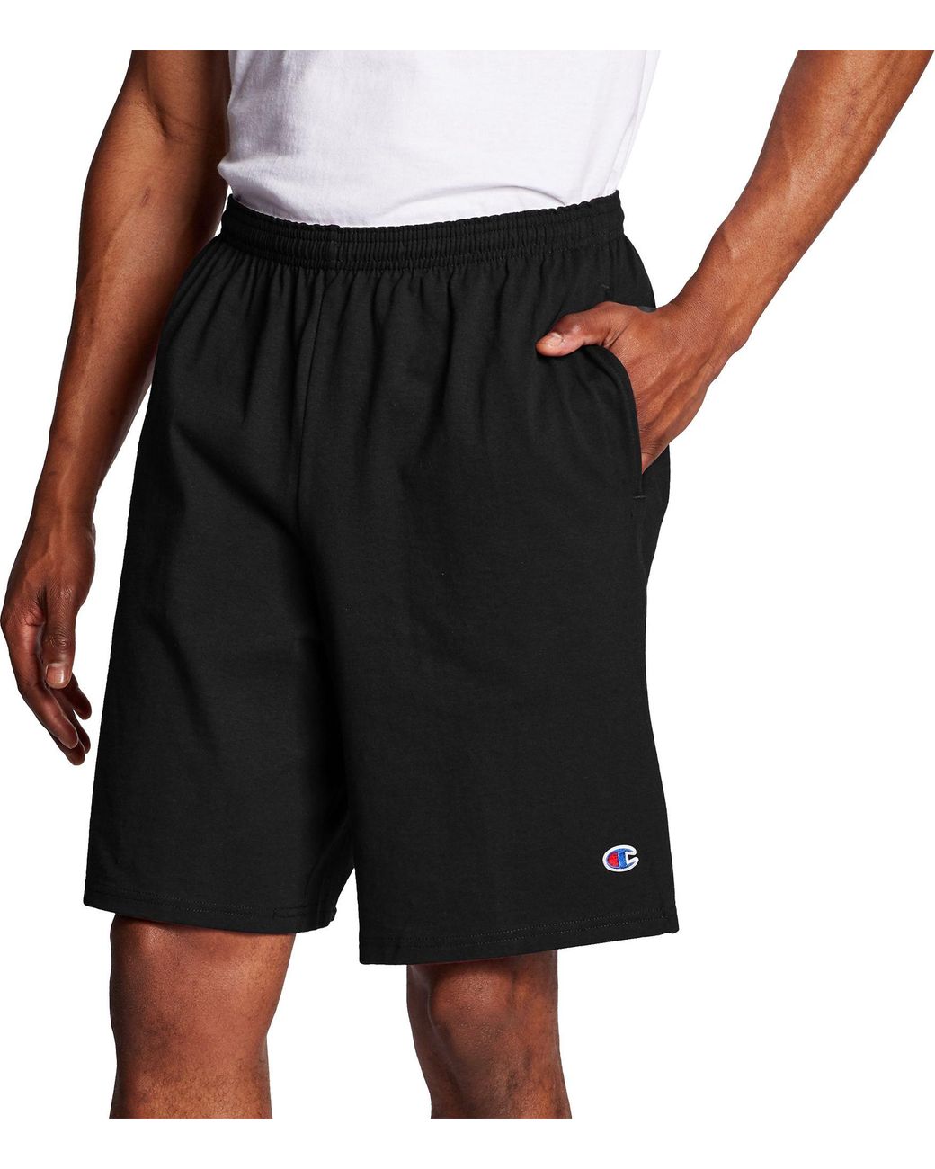 Champion Cotton Jersey Shorts With Pockets in Black for Men Lyst