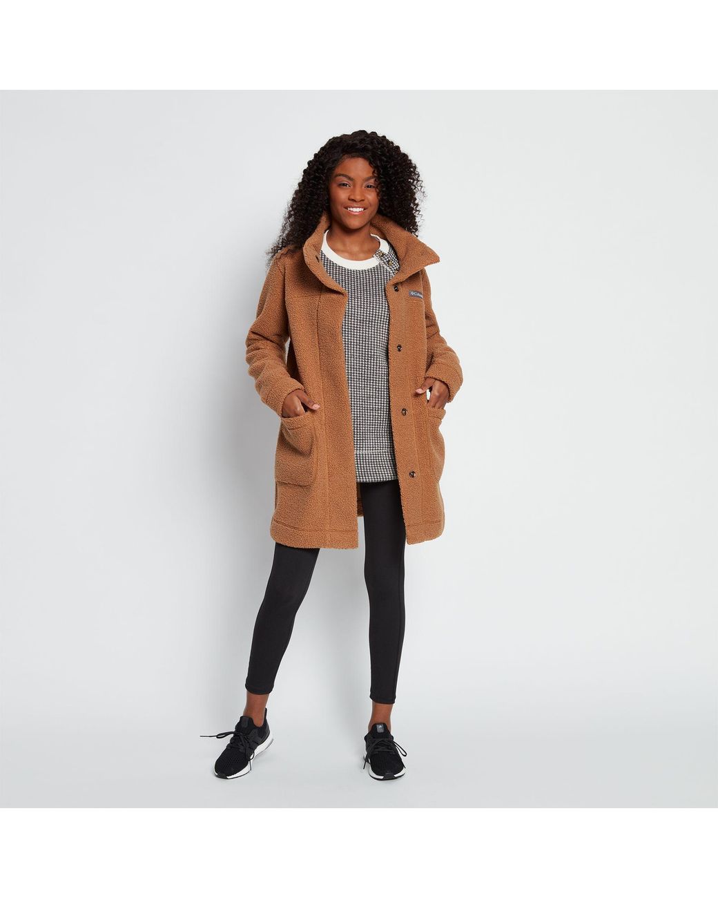 columbia panorama long jacket camel