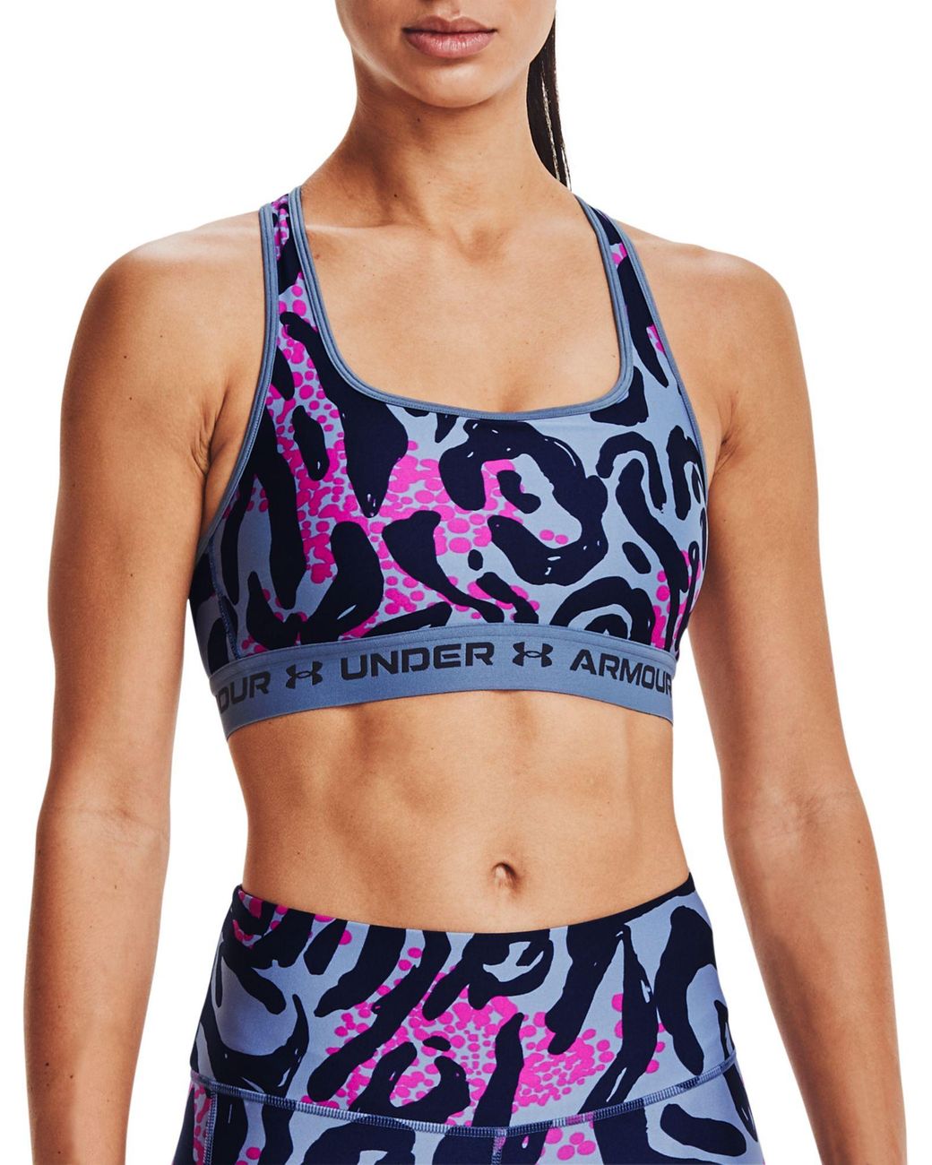 Under Armour Crossback 2.0 Medium Support Sports Bra in Blue Lyst