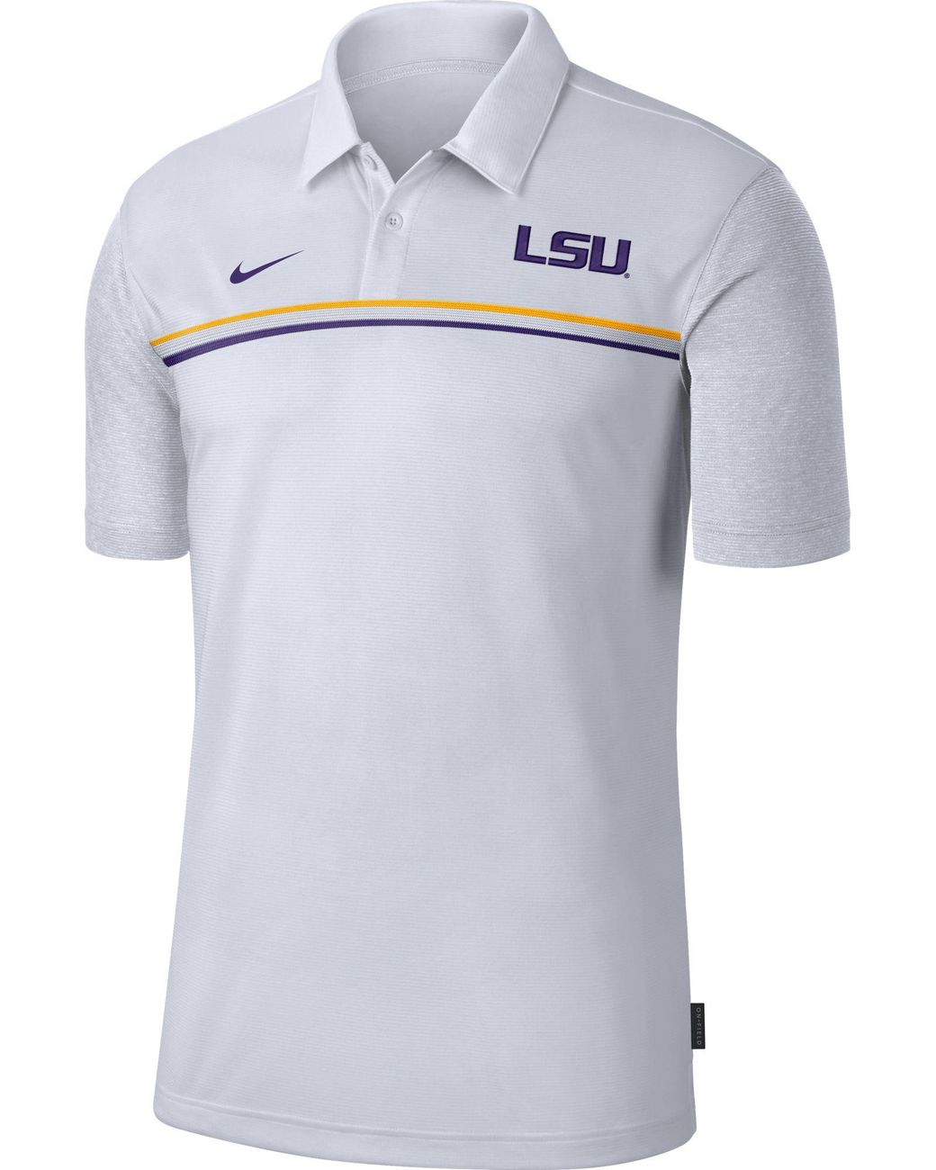 Nike Lsu Tigers Dri-fit Football Sideline White Polo for Men - Lyst