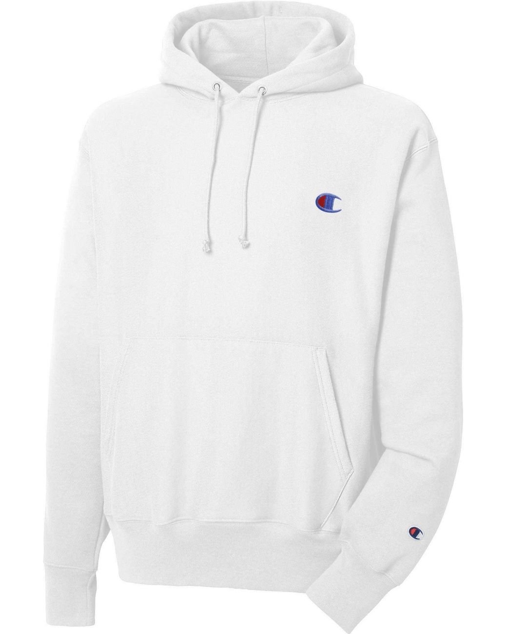champion rev weave hoodie white
