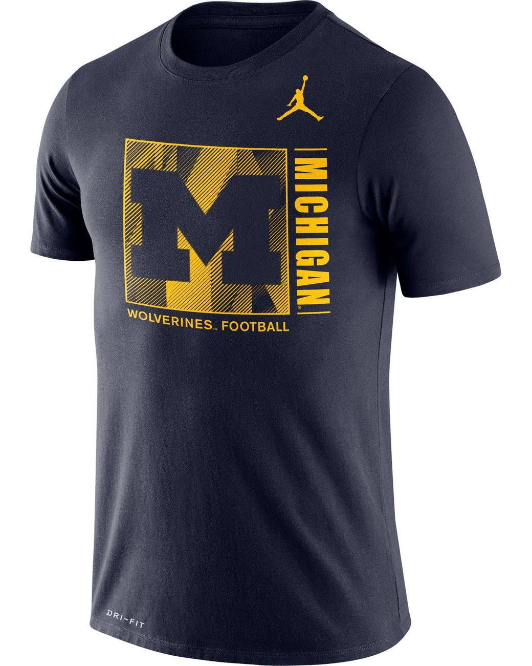 Nike Michigan Wolverines Blue Team Issue Logo Football T-shirt for Men ...