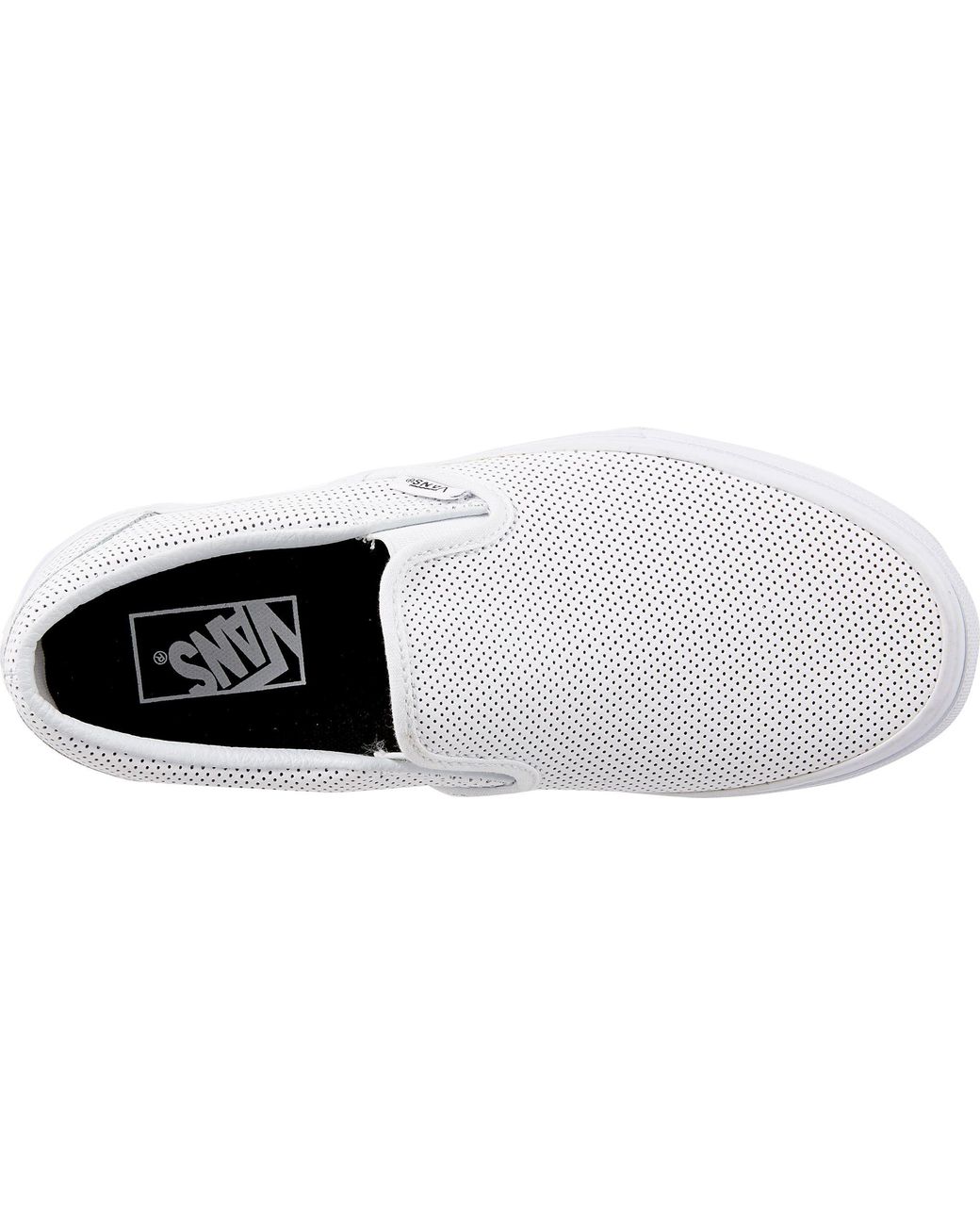 vans chukka white perforated leather shoe