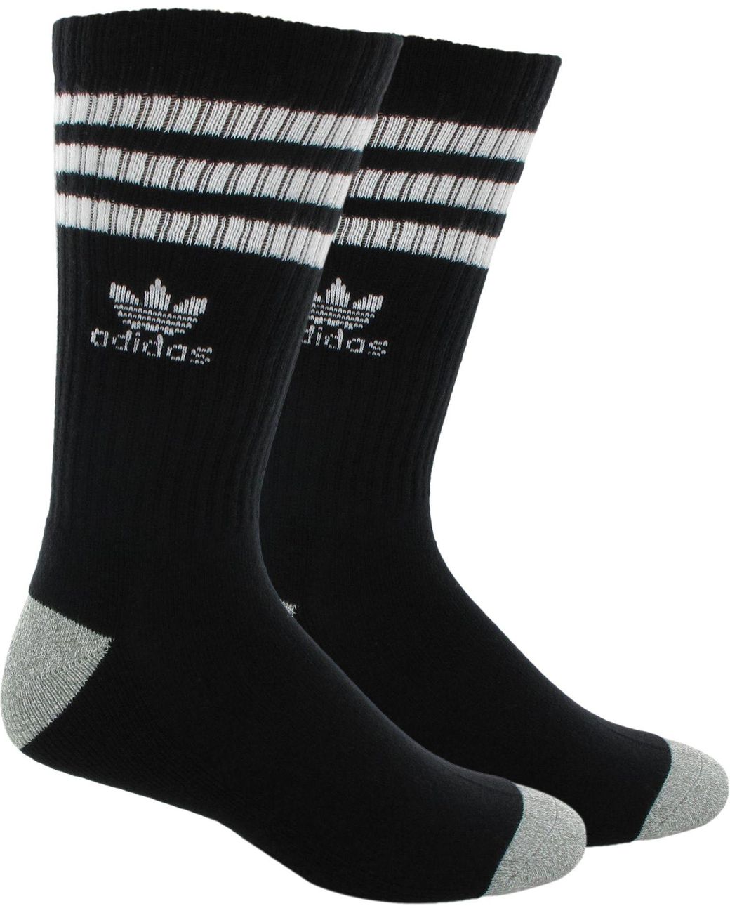 adidas Synthetic Originals Roller Crew Socks in Black for Men - Lyst