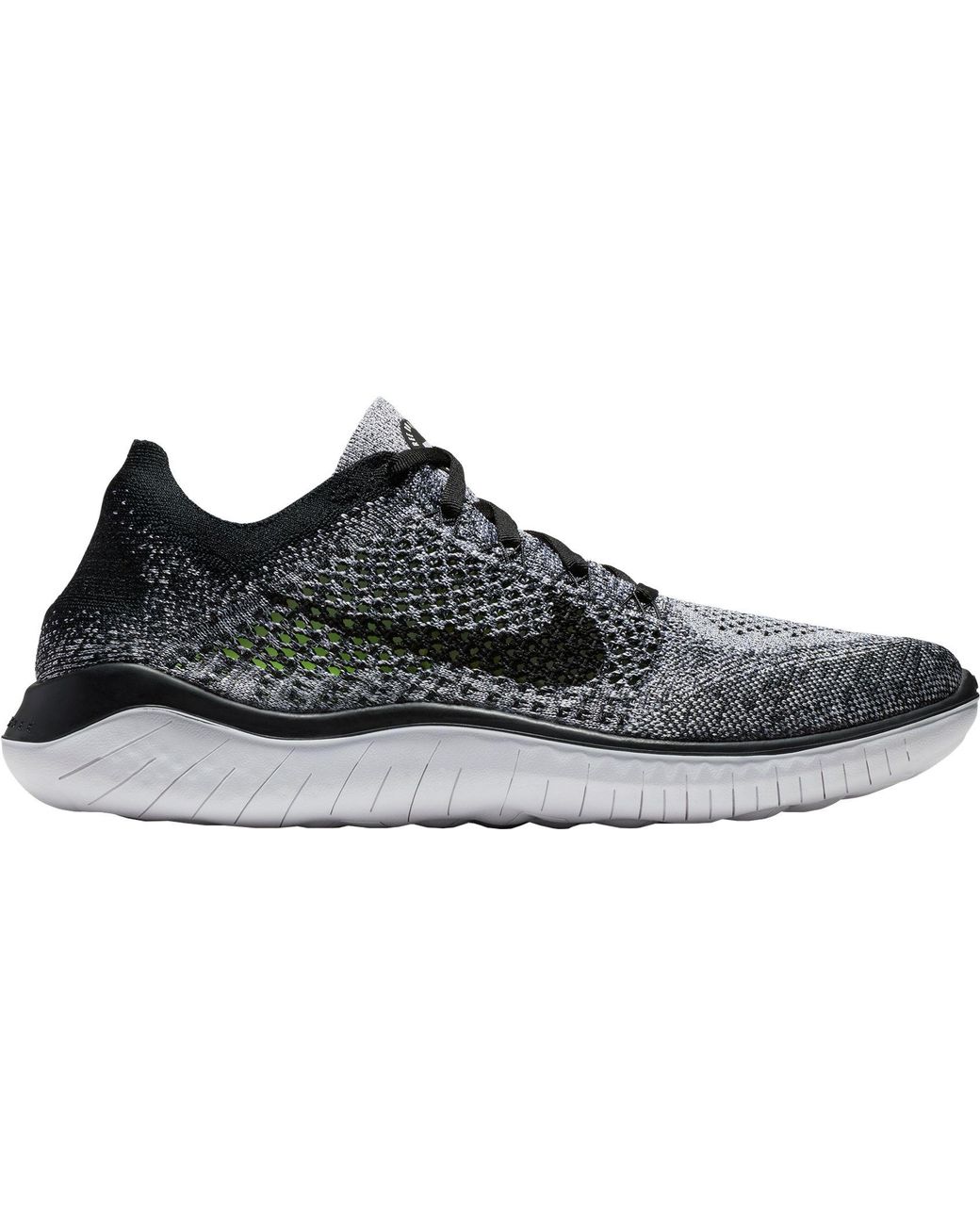 Nike Free Rn Flyknit 2018 Running Shoes in Black/White/Black (Black) for Men  | Lyst