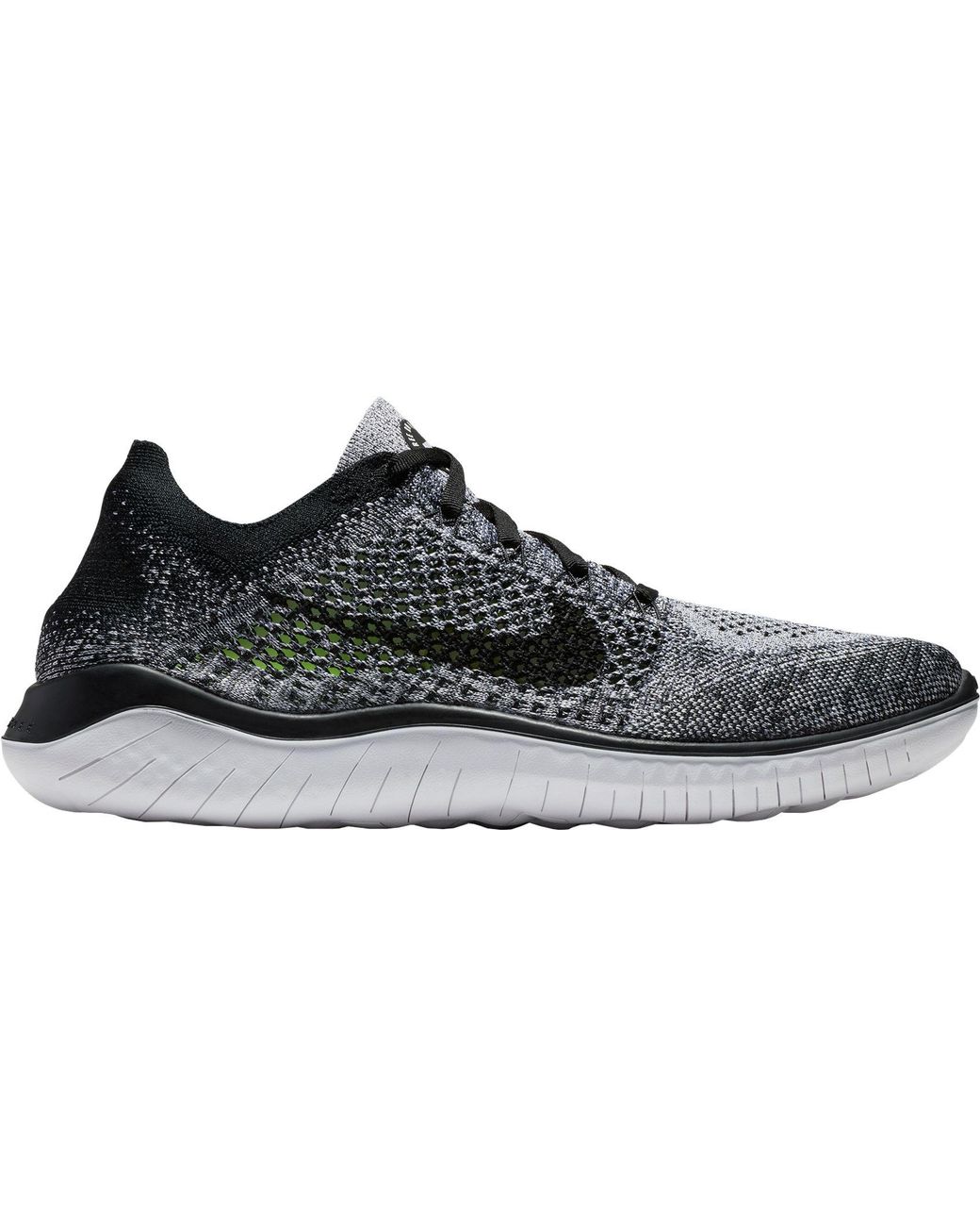 Nike Free Rn Flyknit 2018 Running Shoes in Black/White/Black (Black) for  Men | Lyst