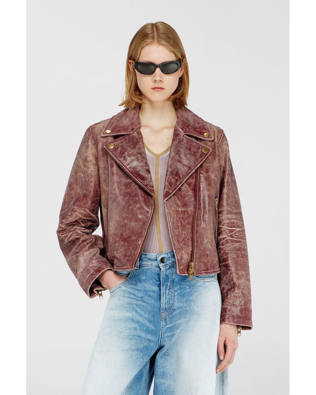 DIESEL Red Biker Jacket