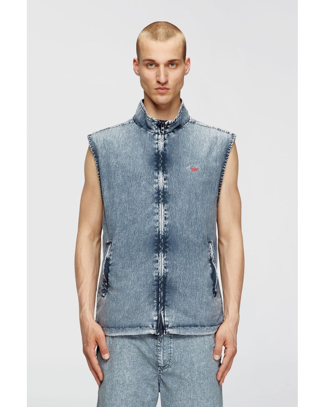 DIESEL Blue Vest for men